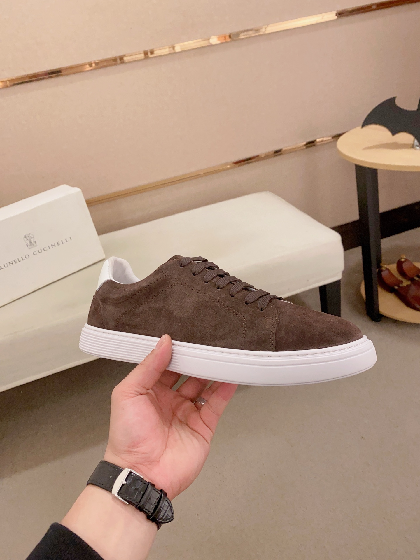 Brunello Cucinelli Men's Suede Leather Sneakers - Casual Comfort & Style 5 i1742455097544 3798 0 3