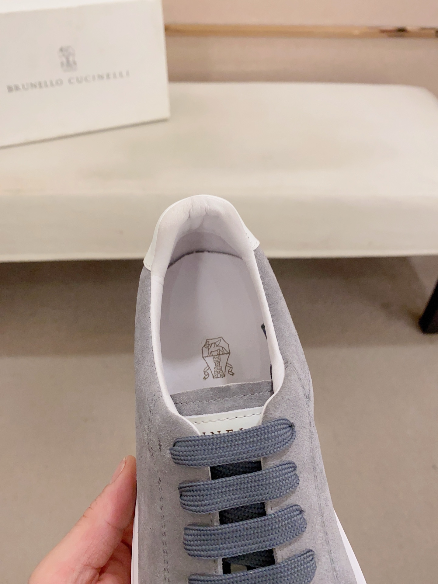 Brunello Cucinelli Men's Gray Suede Leather Casual Sneakers, Sizes 38-44 7 i1742455128631 2259 0 5