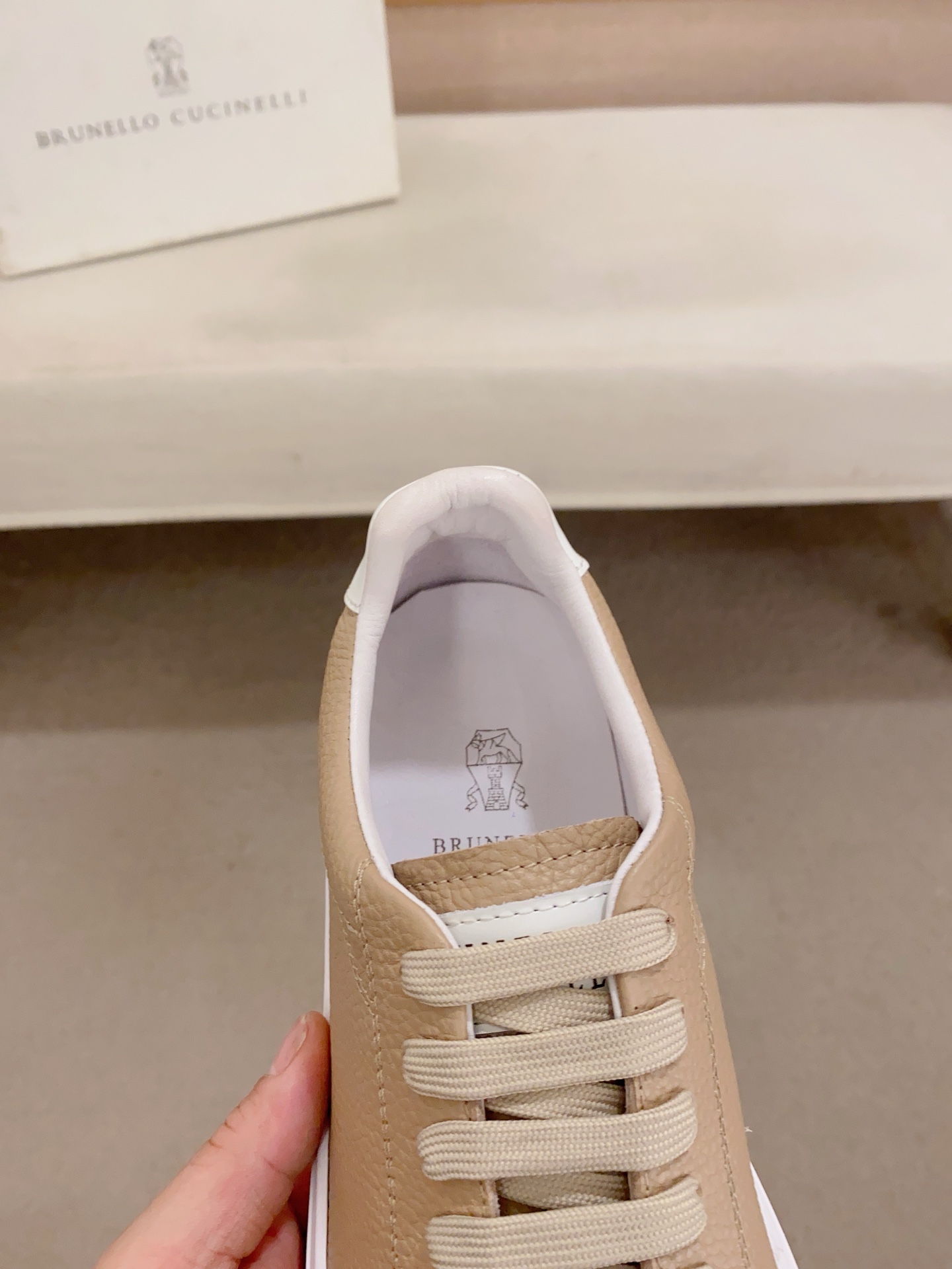 Brunello Cucinelli Men's Leather Low Top Sneakers, Tan. Size 38-44 7 i1742455198195 1775 0 6