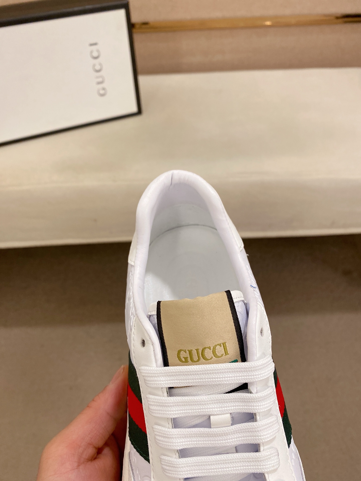 Gucci Men's Ace Leather Sneaker with Signature Web - Iconic Style 7 i1742626696966 6970 0 5