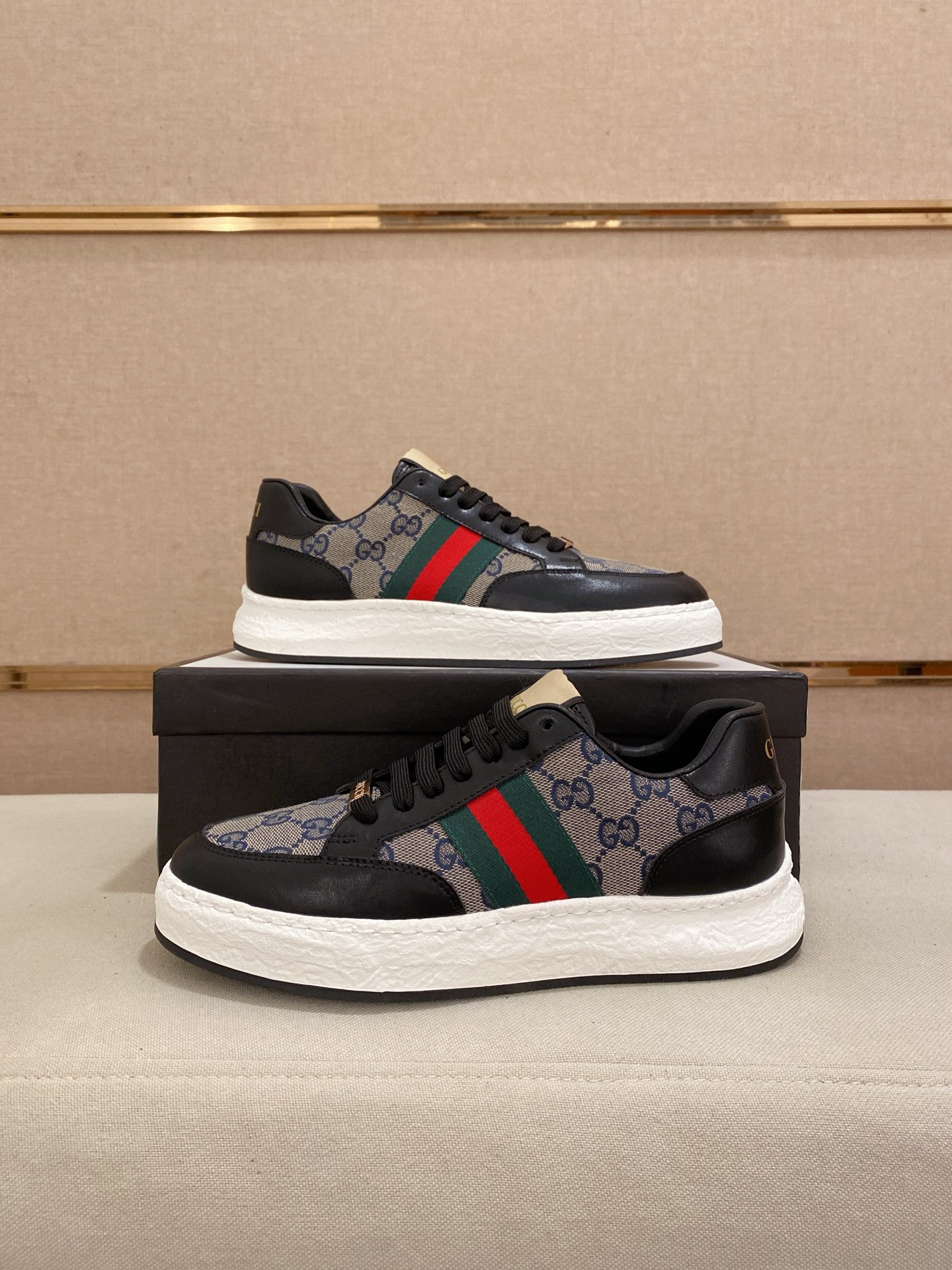Gucci Men's Ace GG Supreme Sneaker with Web Stripe, Size 38-44 8 i1742626736162 8197 0 6