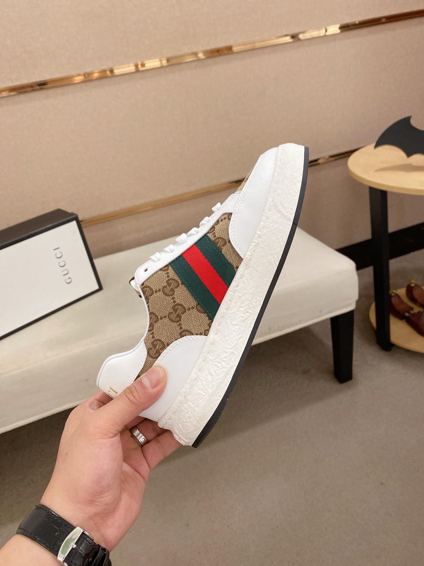 Gucci Men's GG Canvas Ace Sneakers, Size 38-44 - Italian Leather 6 i1742626755497 2386 0 4