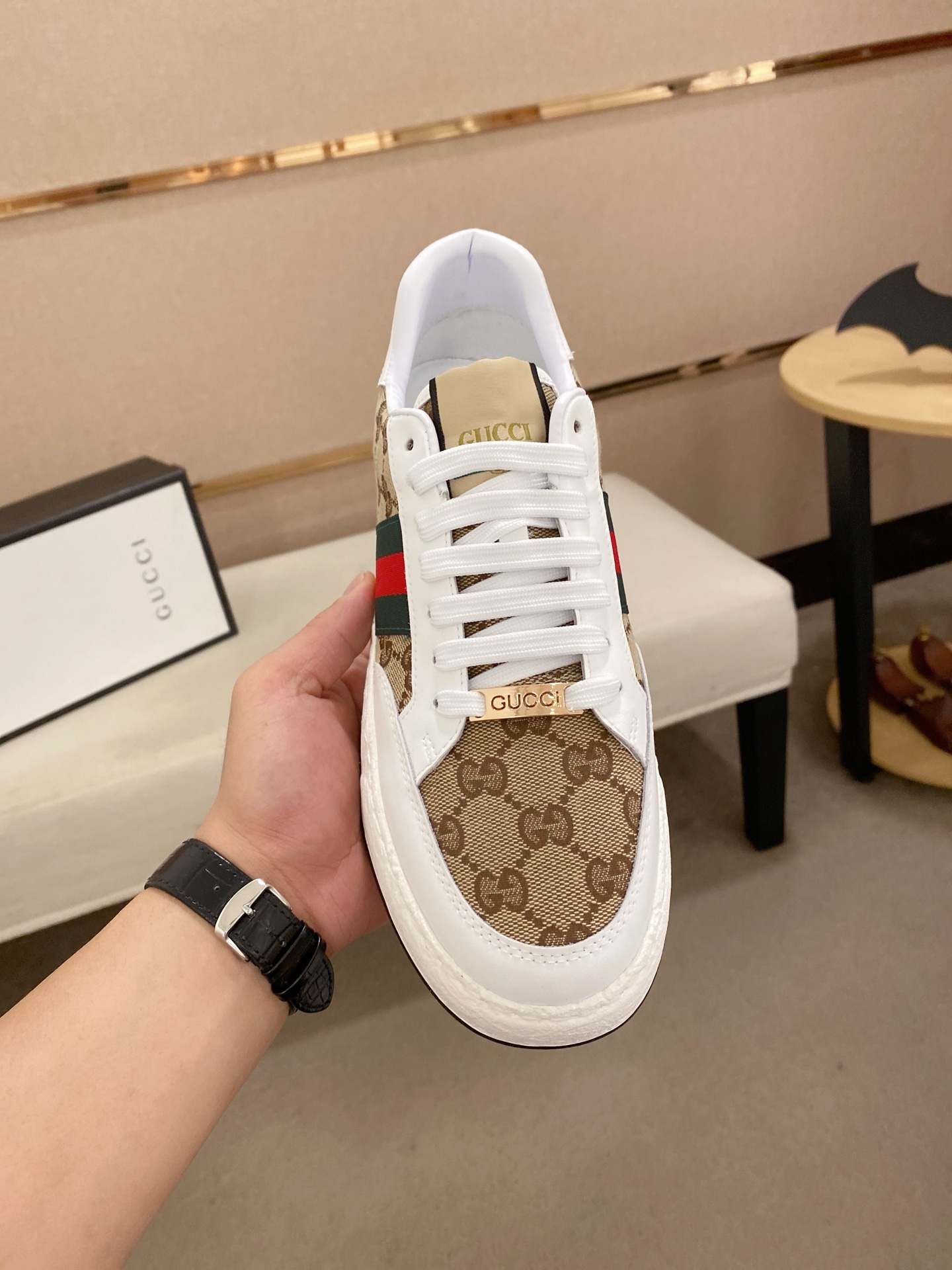 Gucci Men's GG Canvas Ace Sneakers, Size 38-44 - Italian Leather 3 i1742626756591 3333 0 1