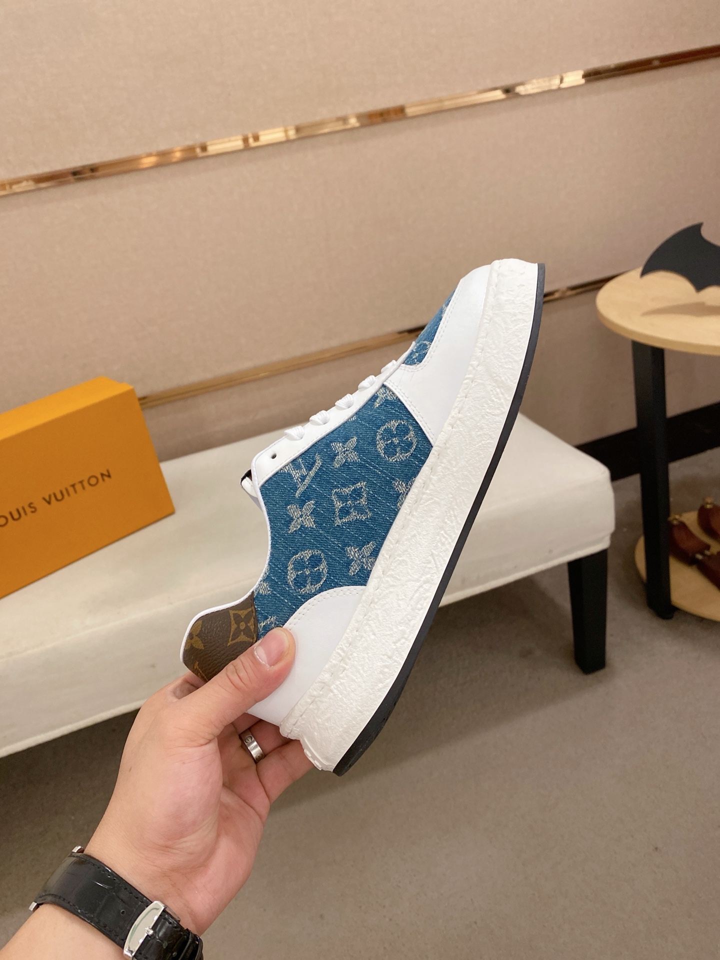 Louis Vuitton Denim and Leather Casual Sneakers - Sizes 38-44 6 i1742626933950 2572 0 4