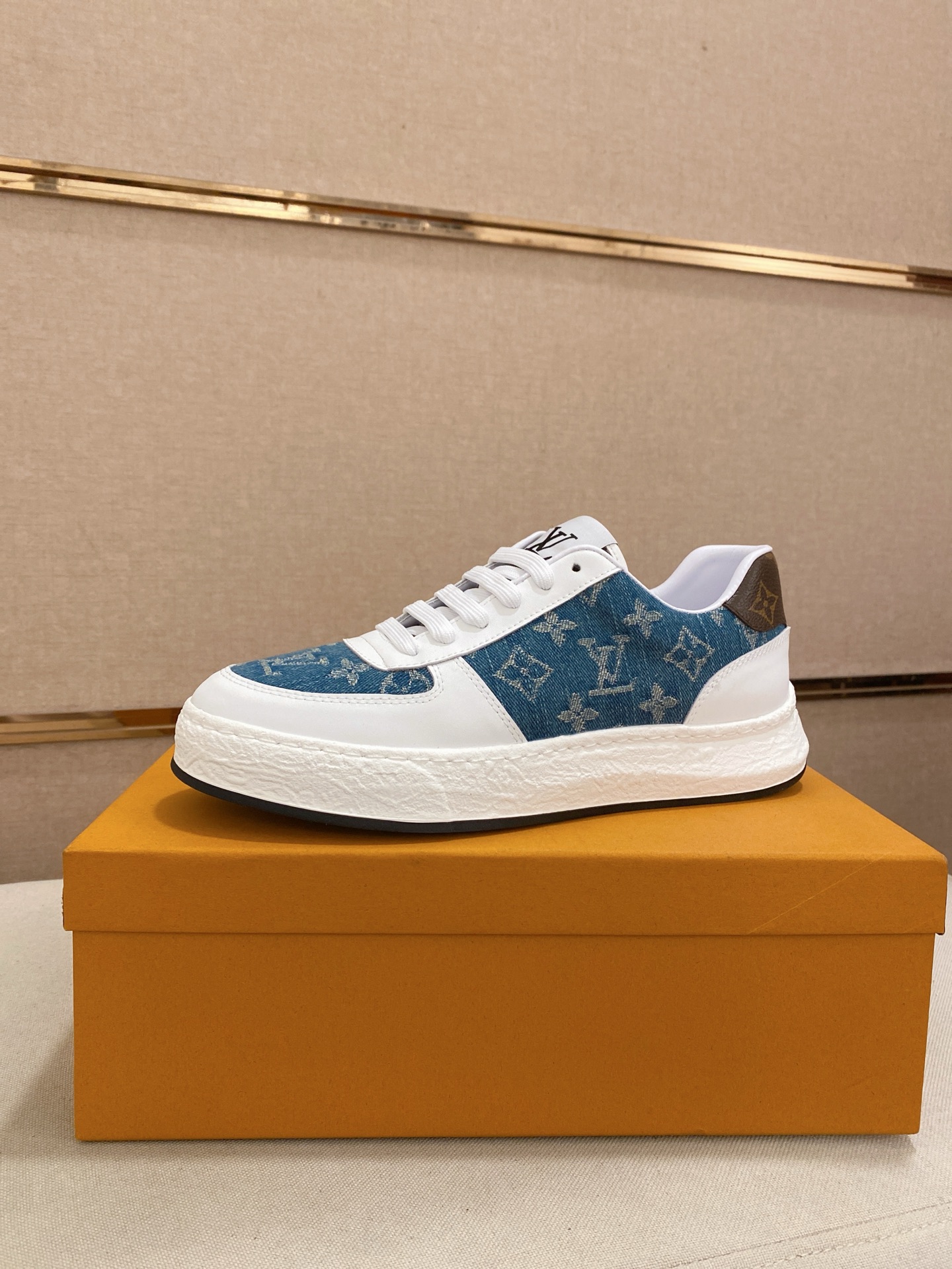 Louis Vuitton Denim and Leather Casual Sneakers - Sizes 38-44 2 i1742626934091 471 0 0