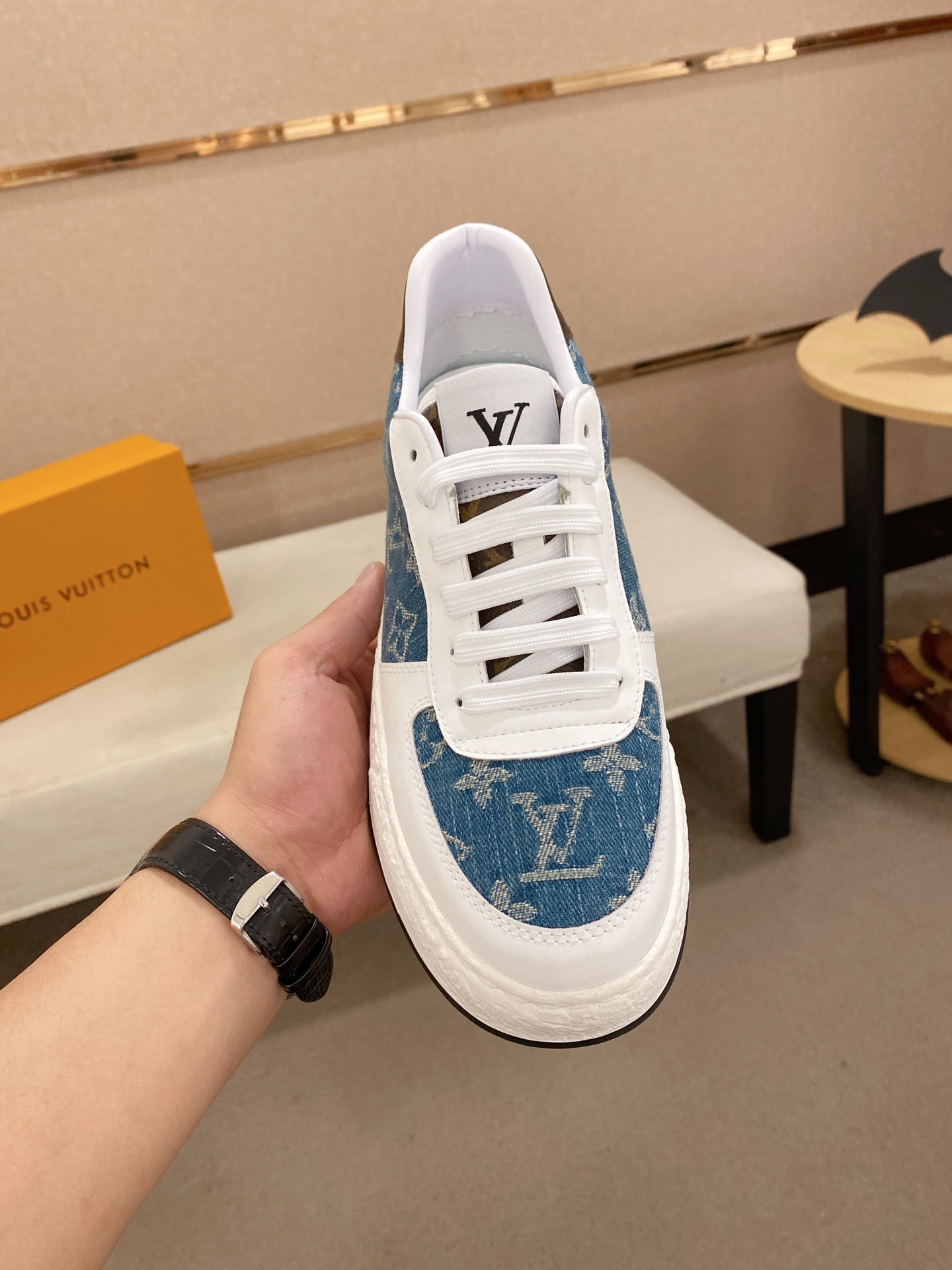 Louis Vuitton Denim and Leather Casual Sneakers - Sizes 38-44 3 i1742626935031 4908 0 1