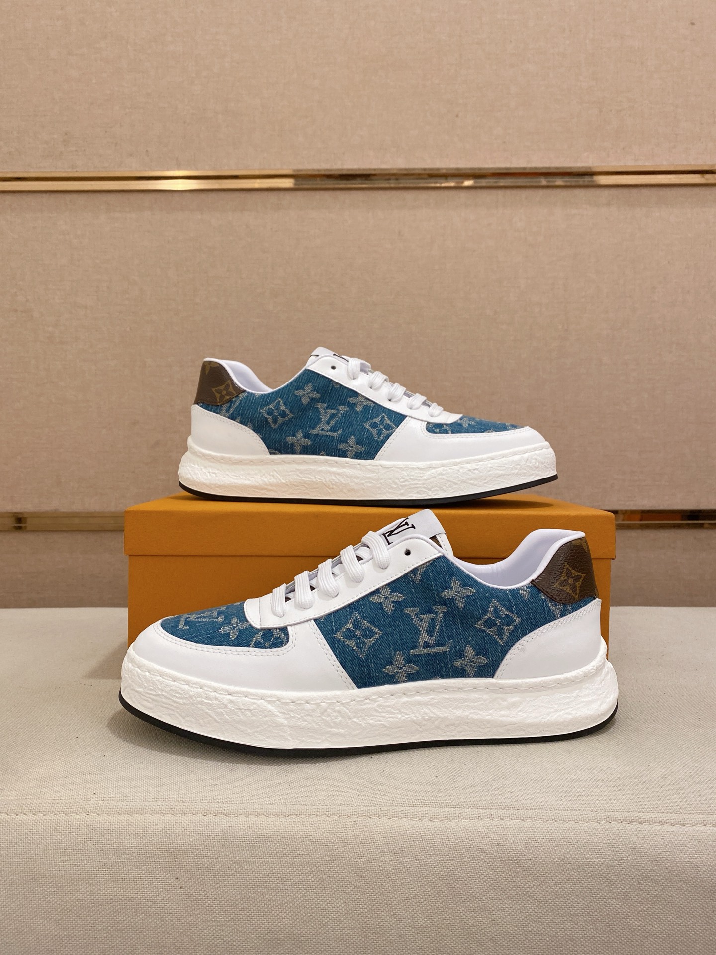 Louis Vuitton Denim and Leather Casual Sneakers - Sizes 38-44 8 i1742626935072 1912 0 6
