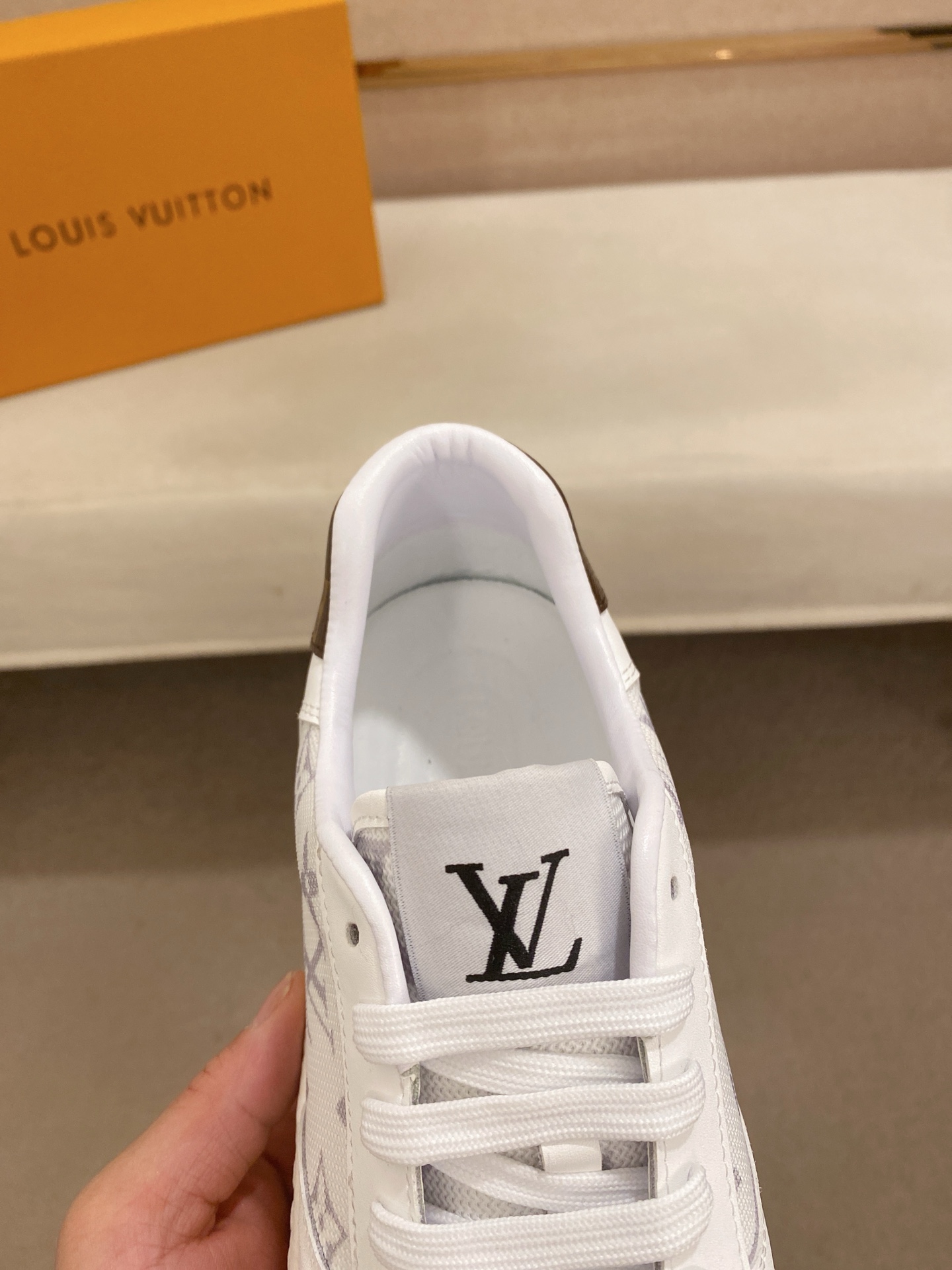 Louis Vuitton Men's White Leather Lace-Up Sneakers Size 38-44 7 i1742626998096 3436 0 5