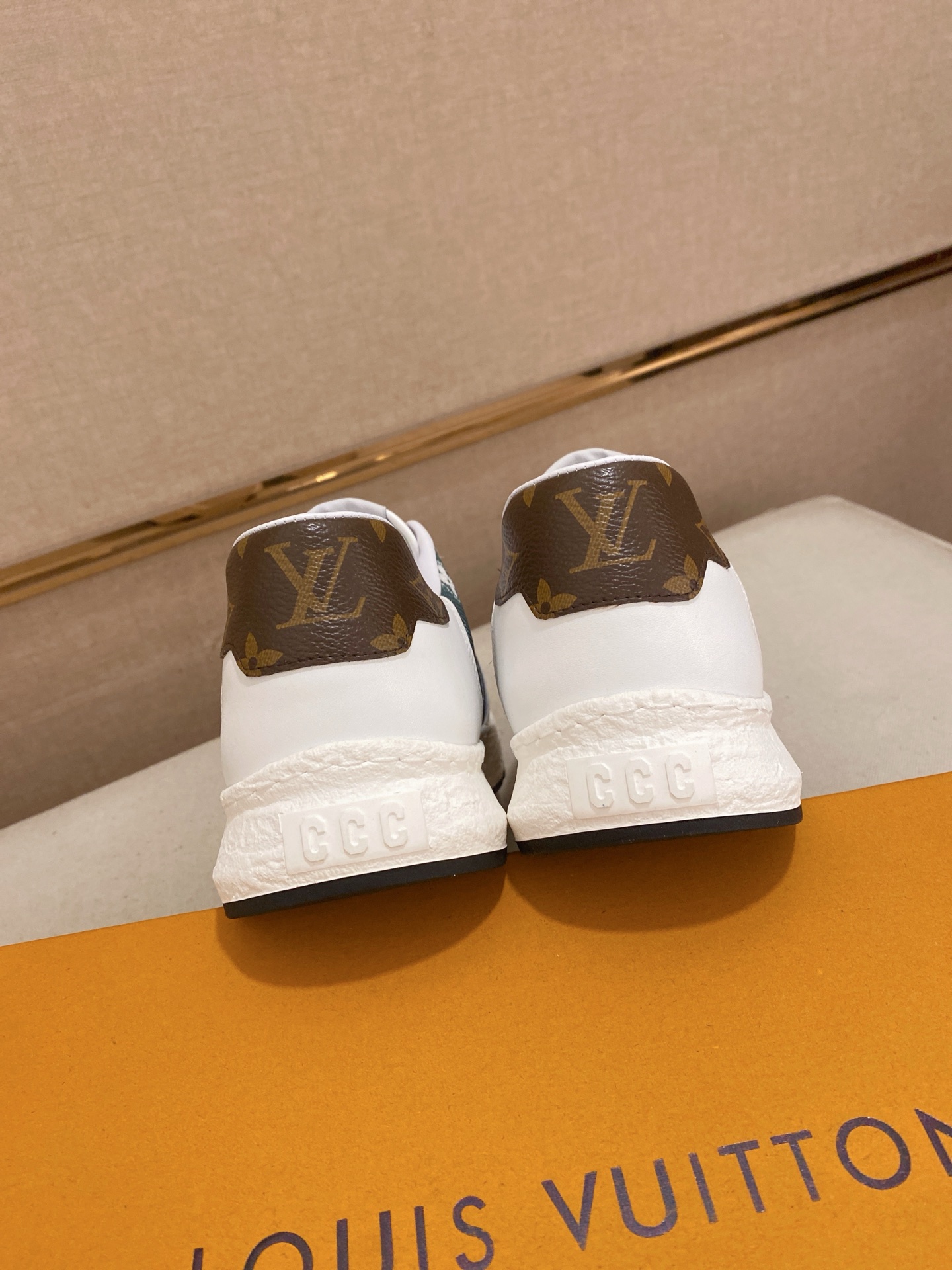 Louis Vuitton Men's White Leather and Monogram Low-Top Sneakers, Size 38-44 9 i1742627069242 2170 0 7
