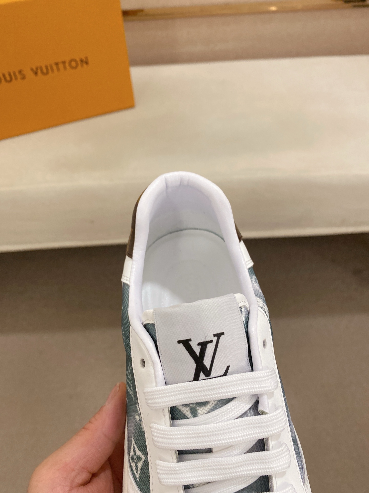 Louis Vuitton Men's White Leather and Monogram Low-Top Sneakers, Size 38-44 7 i1742627069279 9149 0 5