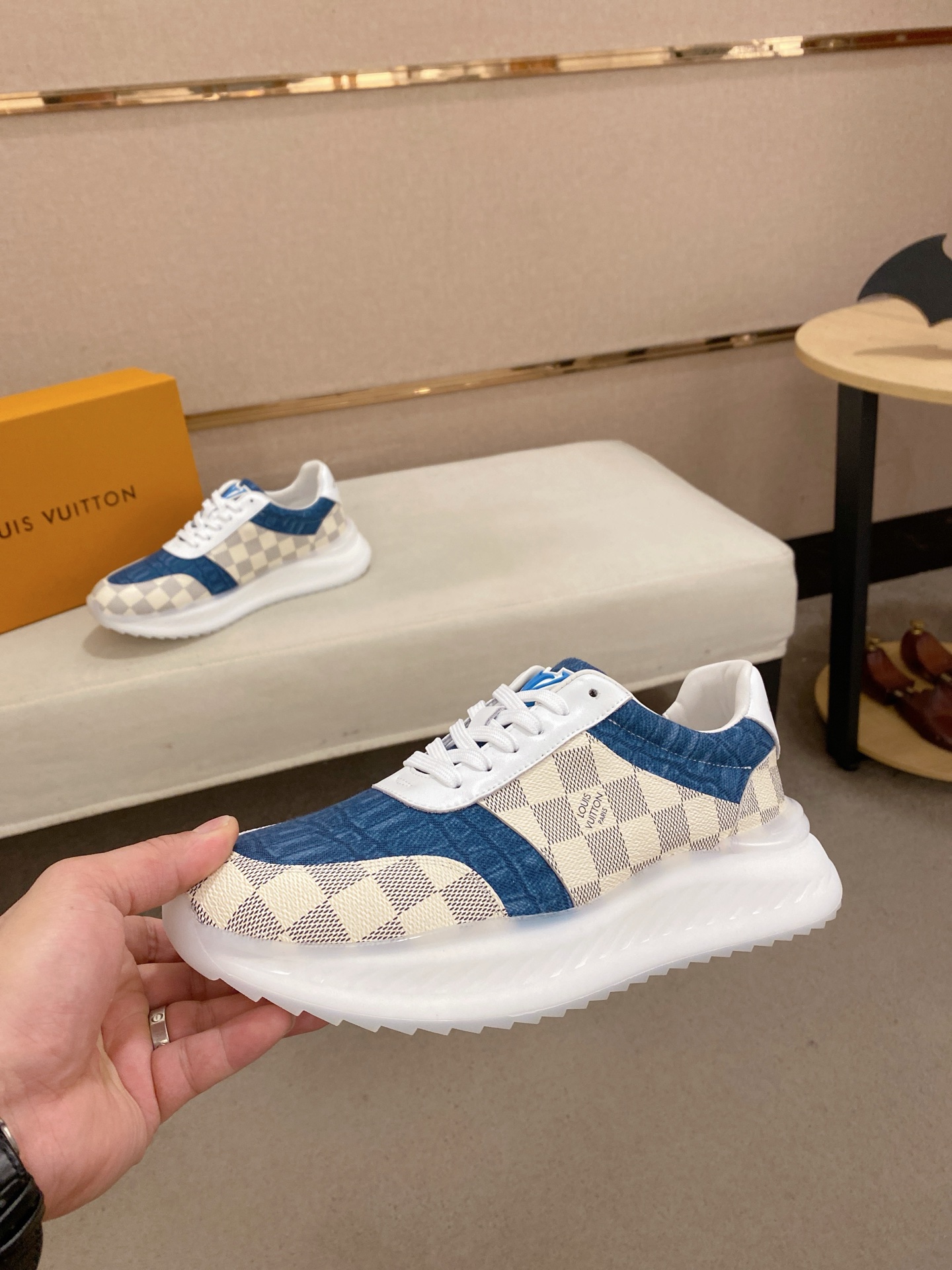 Louis Vuitton Men's Run Away Pulse Sneaker Blue LV Monogram Size 38-44 4 i1742627249533 8193 0 2