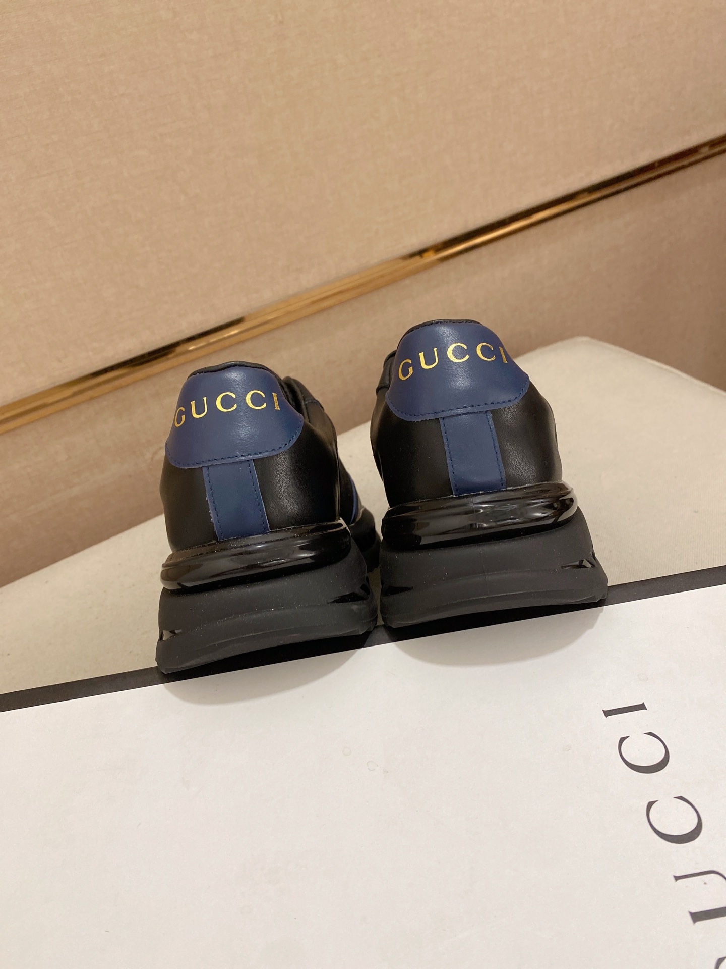 Gucci Men's Leather and Fabric Sneakers in Black and Blue, Sizes 38-44 9 i1742627587812 1615 0 6