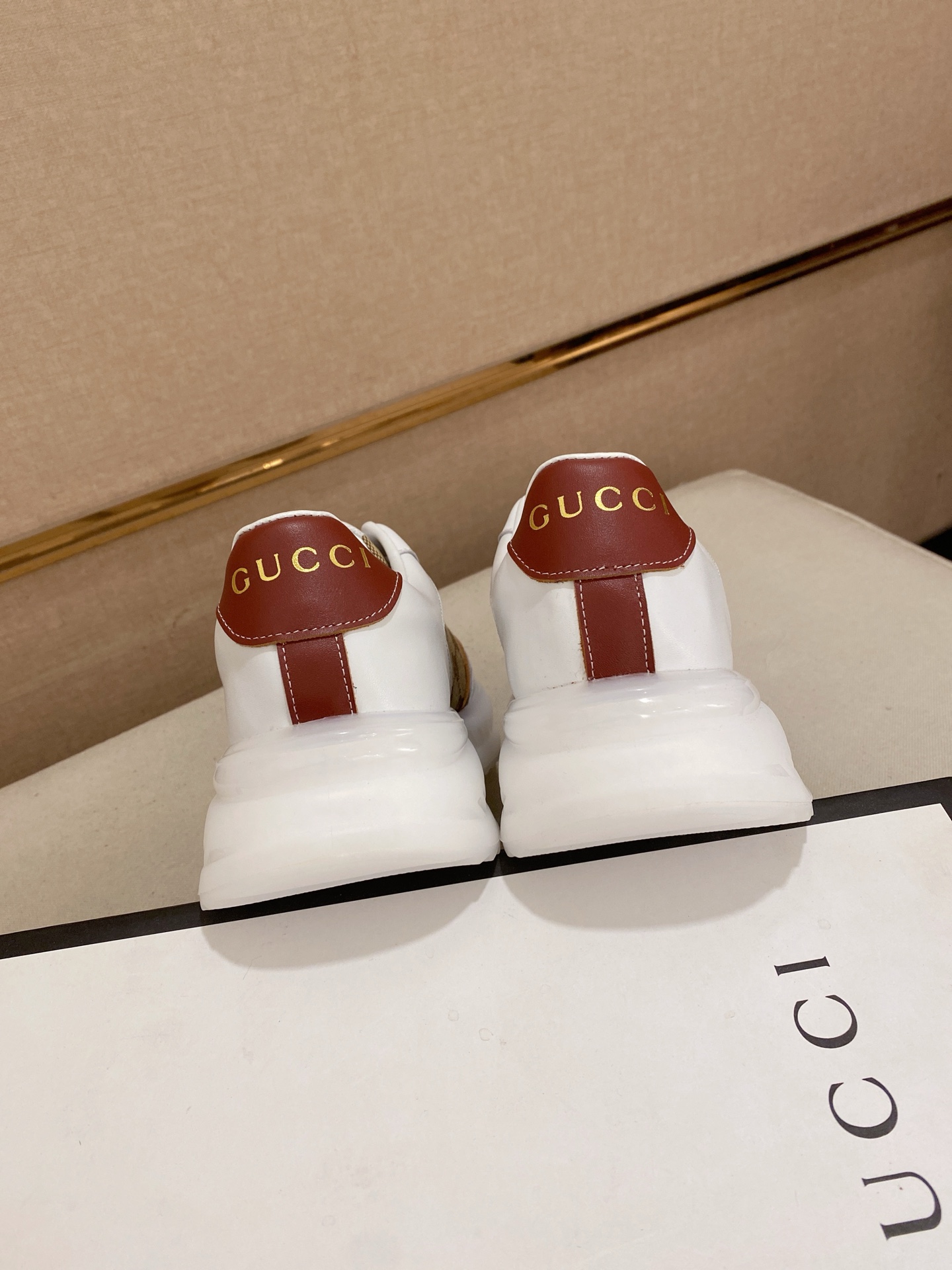 Gucci Men's Leather and Monogram Sneakers in White and Brown, Size 38-44 9 i1742627648283 6986 0 7