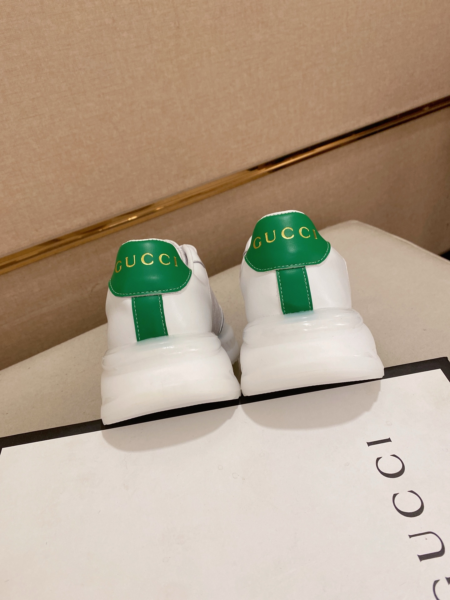 Gucci Men's Ace Sneaker Italian Leather White/Green Size 38-44 9 i1742627677644 8778 0 7