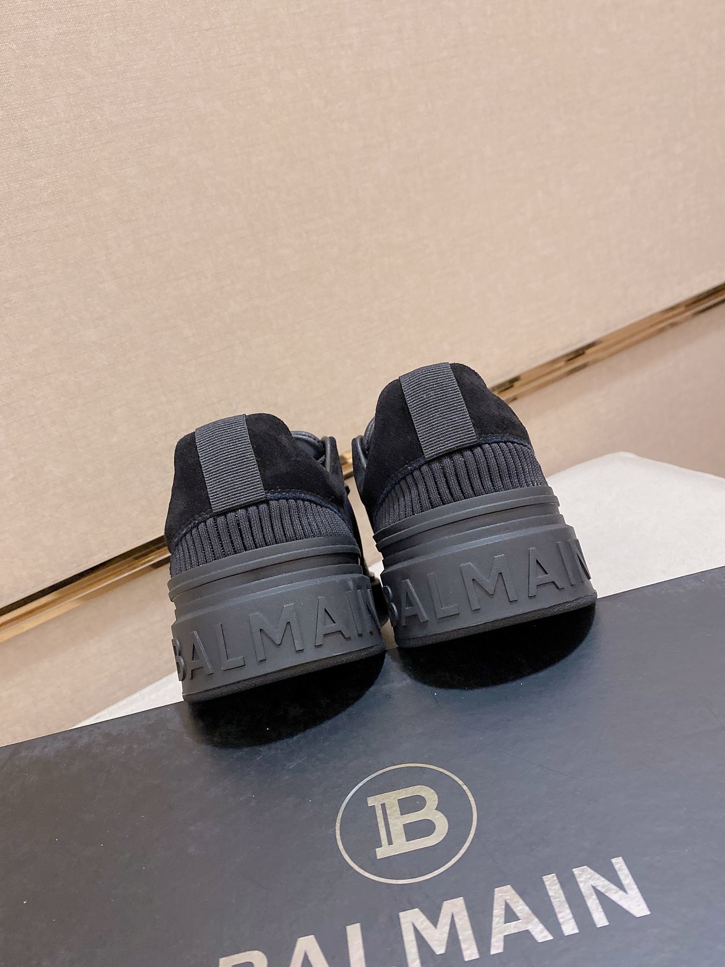 Balmain Men's Black Leather & Suede Lace-Up Sneakers, Sizes 39-44 9 i1742631125537 8206 0 7