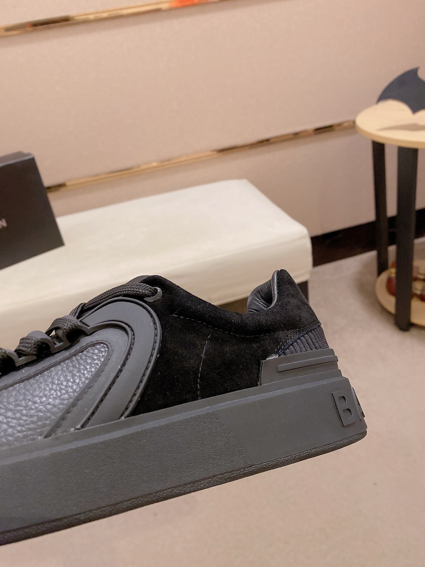 Balmain Men's Black Leather & Suede Lace-Up Sneakers, Sizes 39-44 8 i1742631125537 8813 0 6