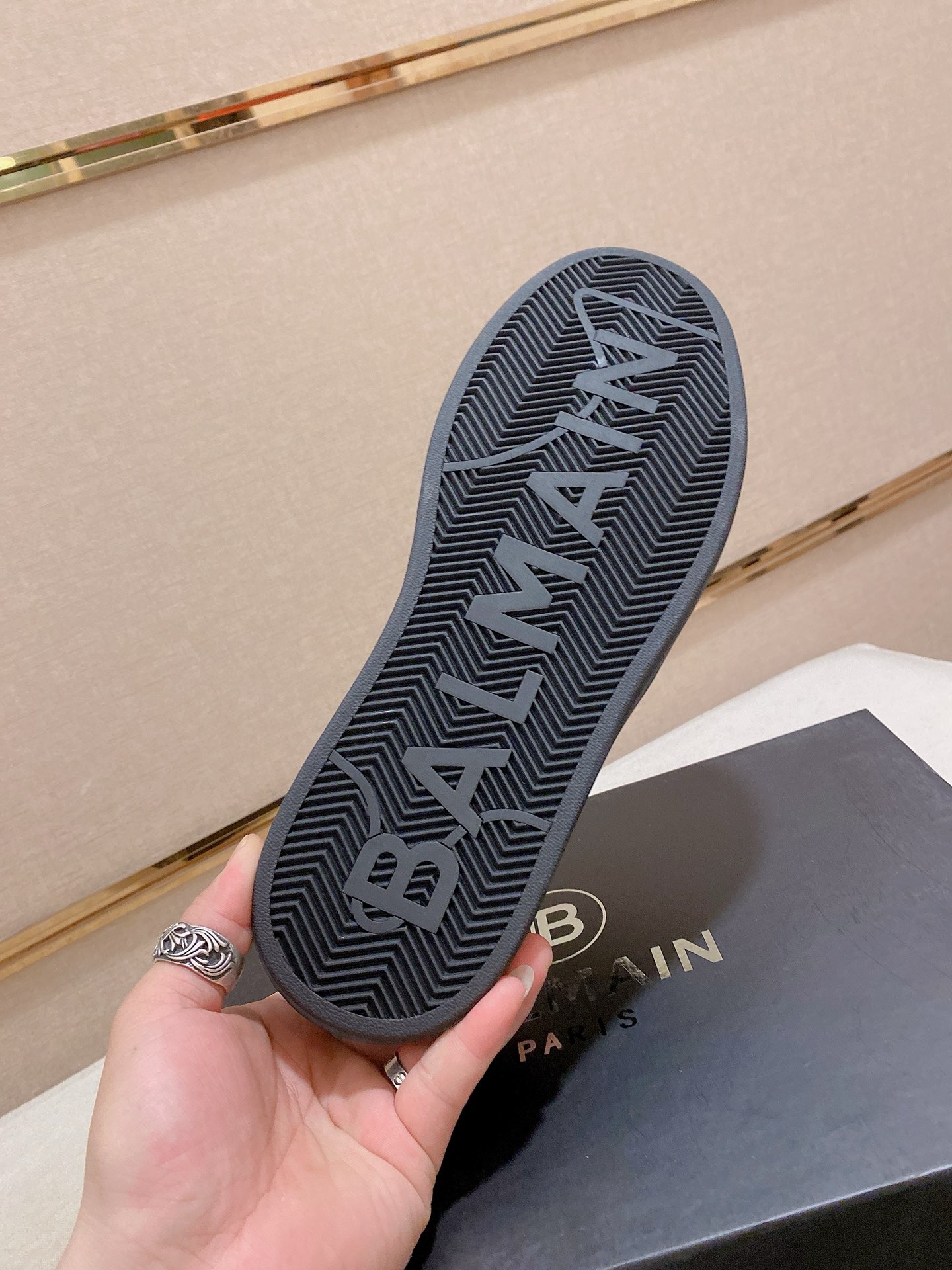 Balmain Men's Black Leather & Suede Lace-Up Sneakers, Sizes 39-44 10 i1742631127577 6249 0 8