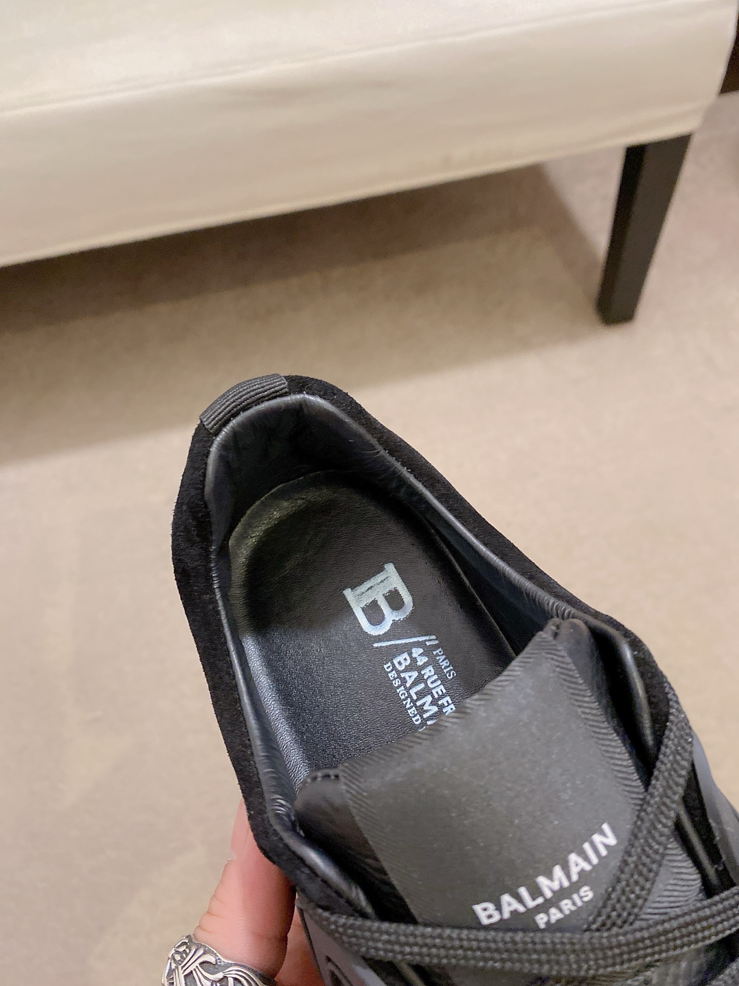 Balmain Men's Black Leather & Suede Lace-Up Sneakers, Sizes 39-44 7 i1742631127579 1755 0 5