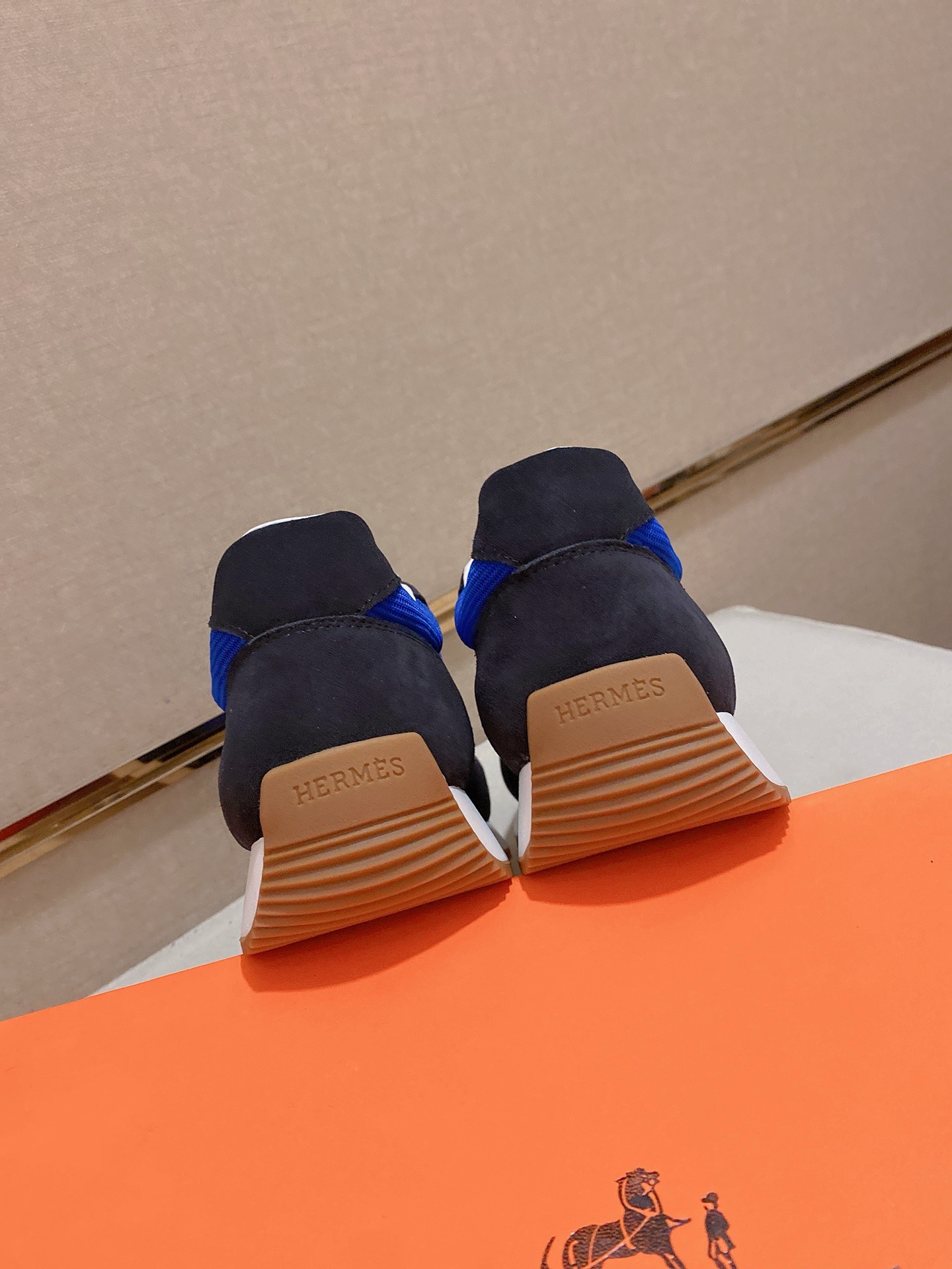 Hermès Men's Blue Suede & Leather Sneakers, Sizes 38-44 EU 9 i1742631610345 2388 0 7