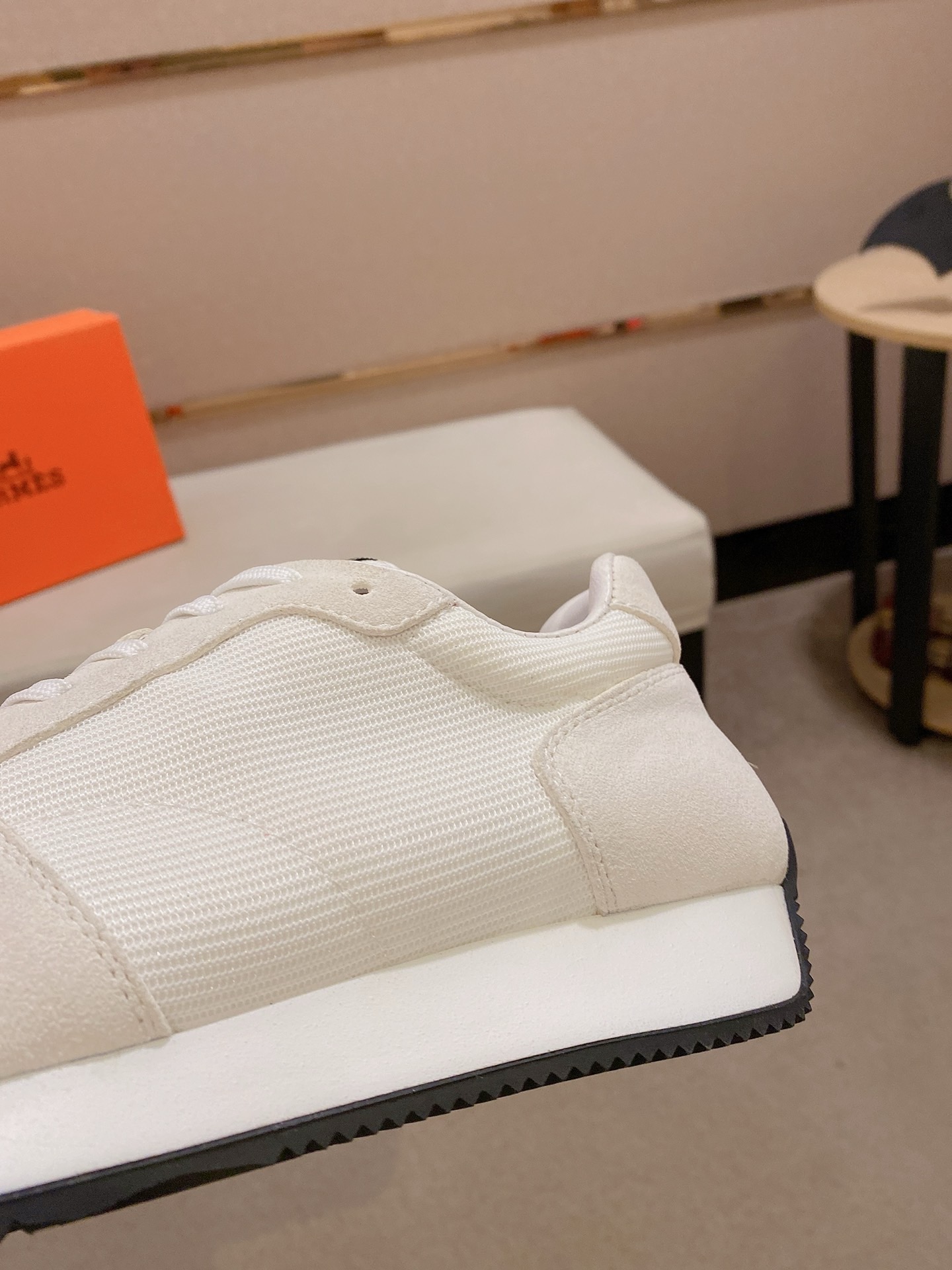 Hermes Men's White Leather Sneakers. Sizes 38-44. Italian Leather Upper. 8 i1742631718597 5196 0 6