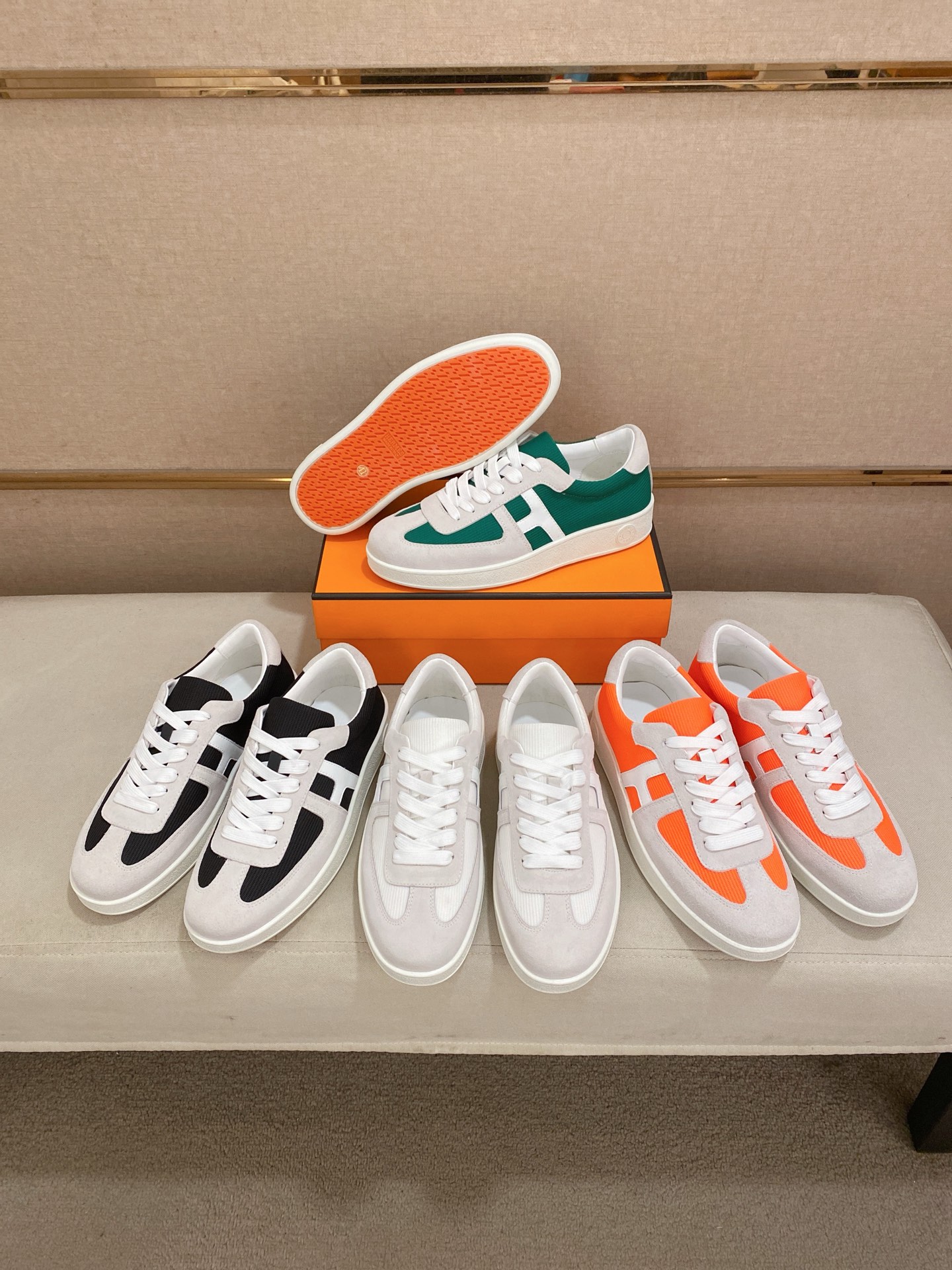 Hermes Men's Classic Original Leather Sneakers Size 38-44 11 i1742636410141 5400 0 9