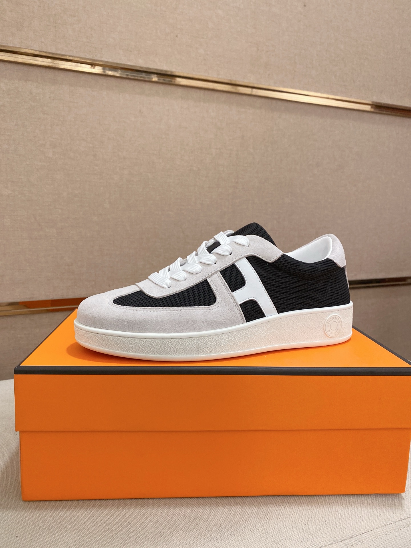 Hermes Men's Classic Original Leather Sneakers Size 38-44