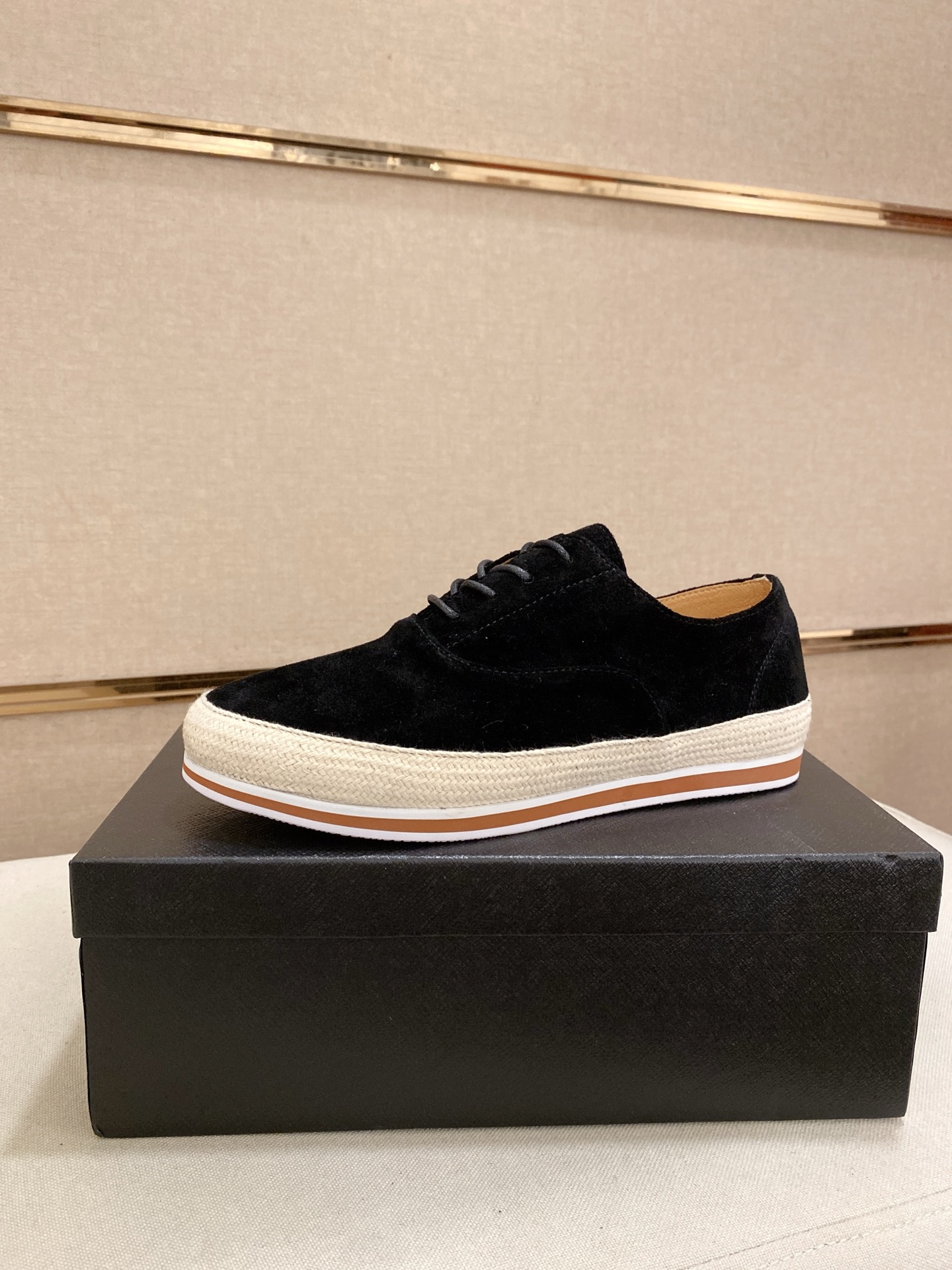 Prada Men's Black Suede Espadrille Sneakers - Classic Style 2 i1743233231867 7125 0 0