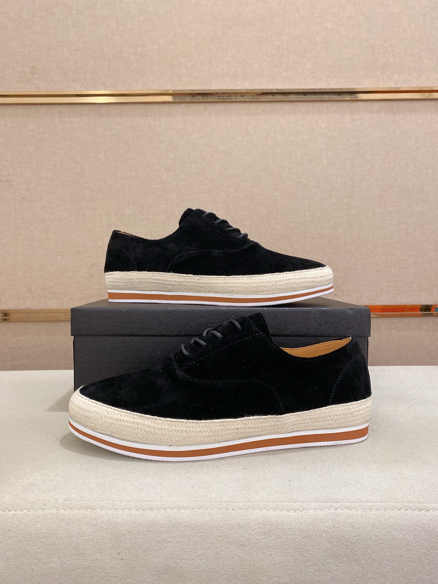 Prada Men's Black Suede Espadrille Sneakers - Classic Style 8 i1743233233239 4098 0 6