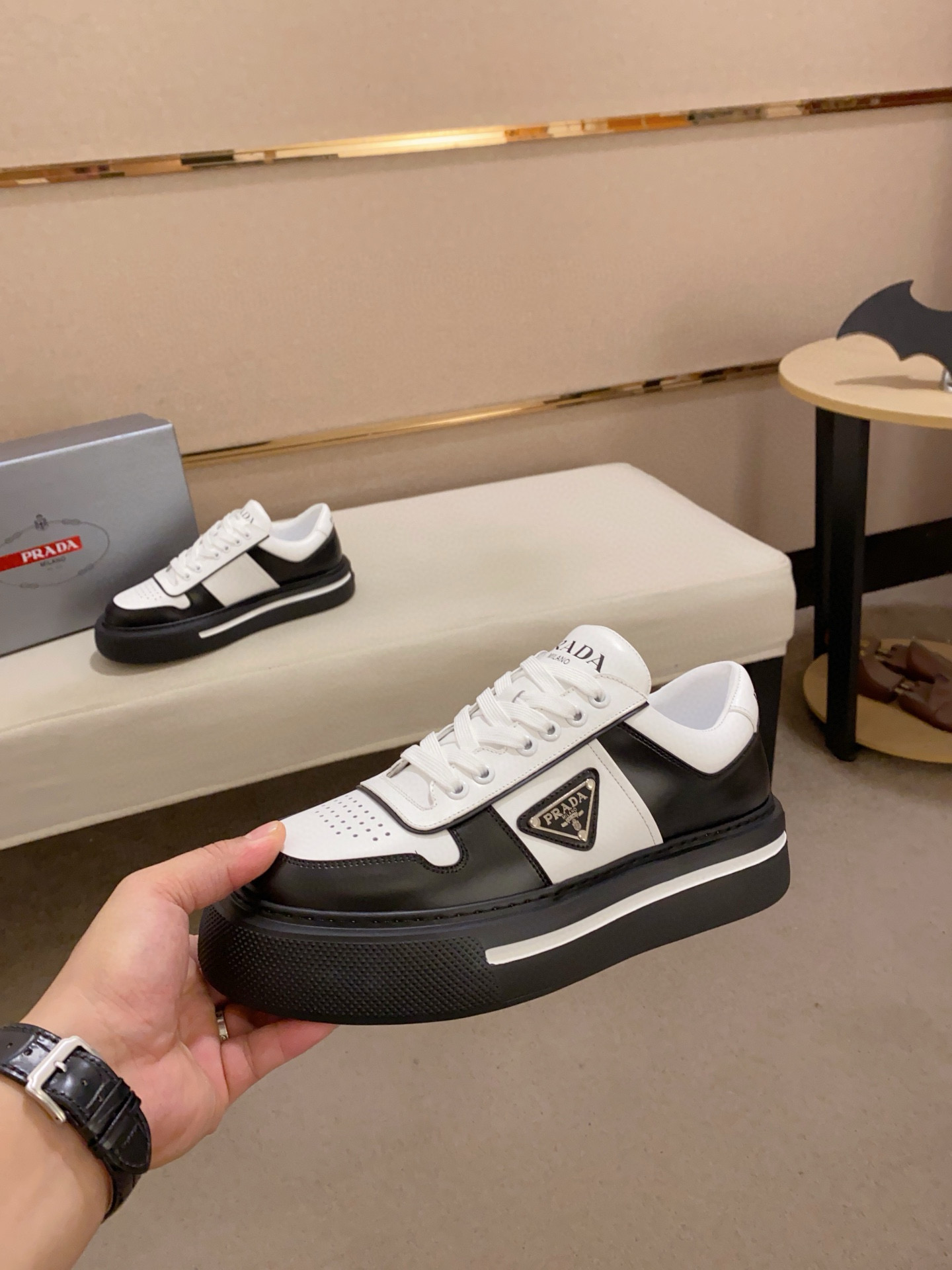 Prada Men's Leather Sneakers - Stylish Comfort & Original Design 4 i1743320741356 455 0 2