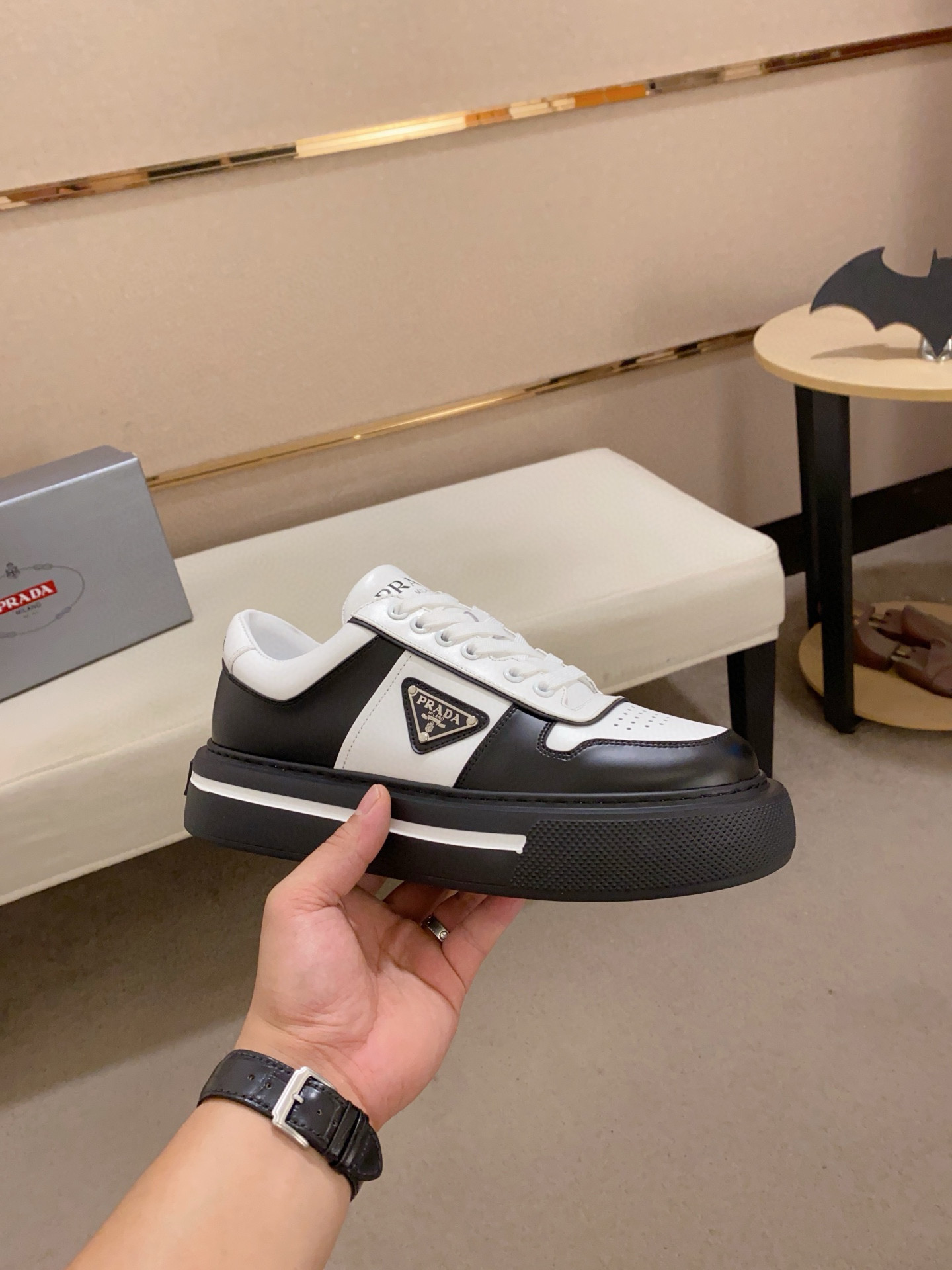 Prada Men's Leather Sneakers - Stylish Comfort & Original Design 5 i1743320741358 9255 0 3