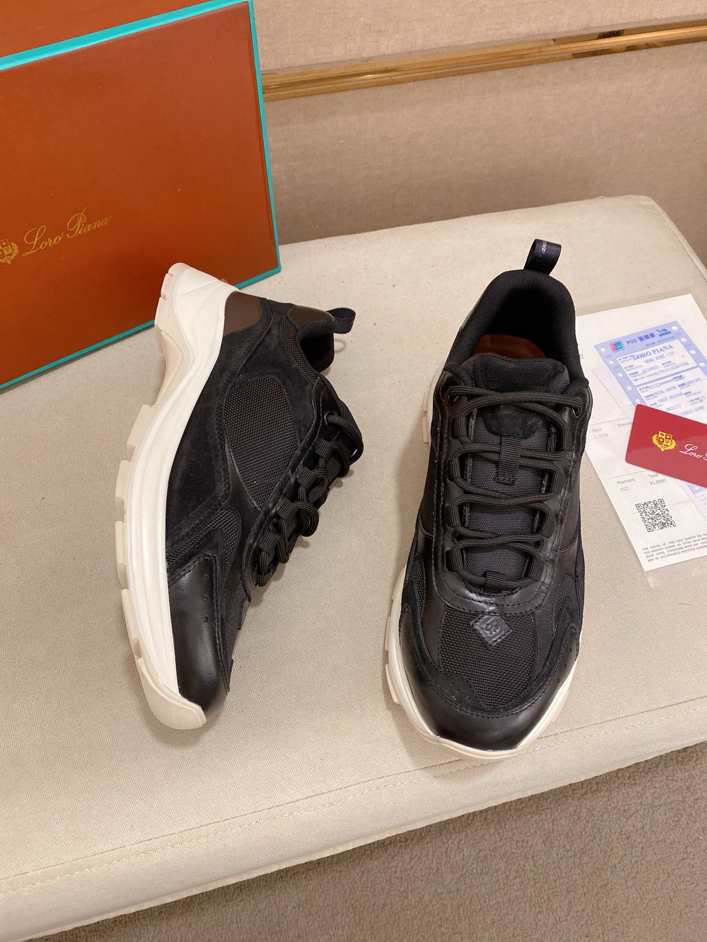 Loro Piana Men's Stylish Black Sneakers with Suede and Leather Accents 6 i1744261828121 2894 0 10