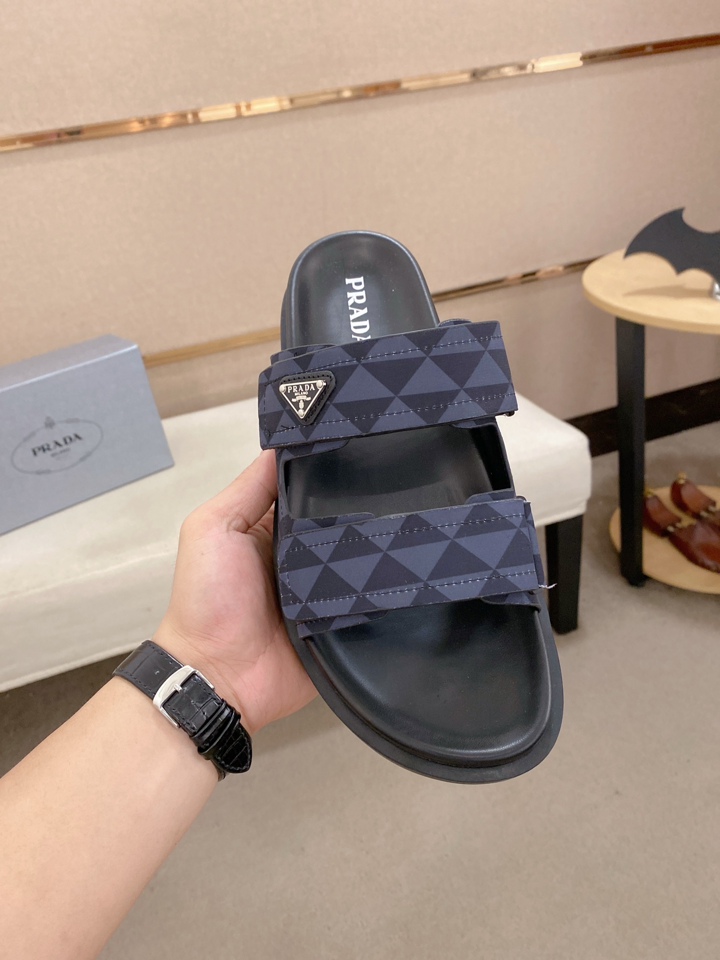 Prada Men's Sandals with Geometric Pattern and Adjustable Straps - Size 38-44 3 i1744444078756 3627 0 1