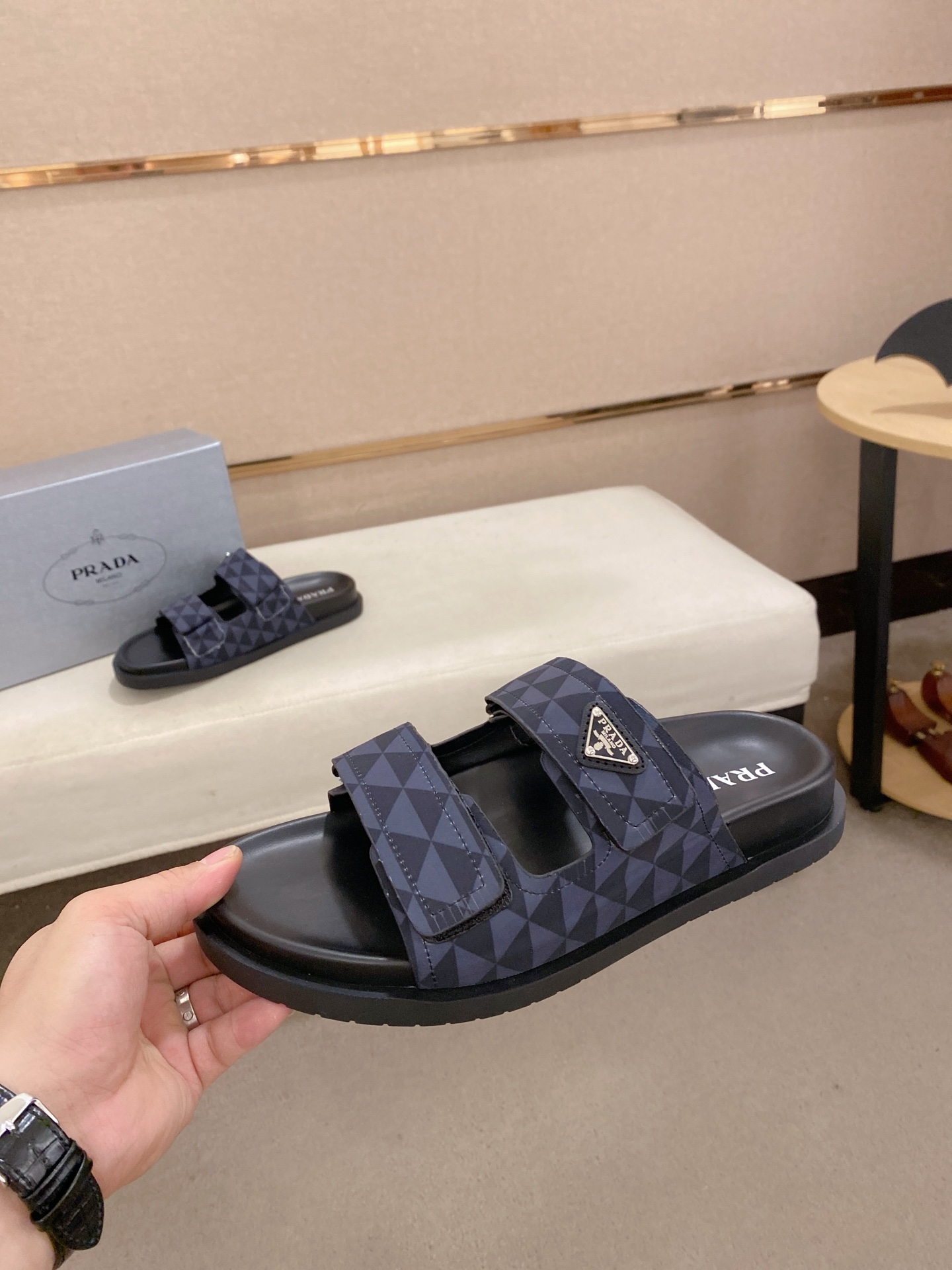 Prada Men's Sandals with Geometric Pattern and Adjustable Straps - Size 38-44 4 i1744444080555 5920 0 2
