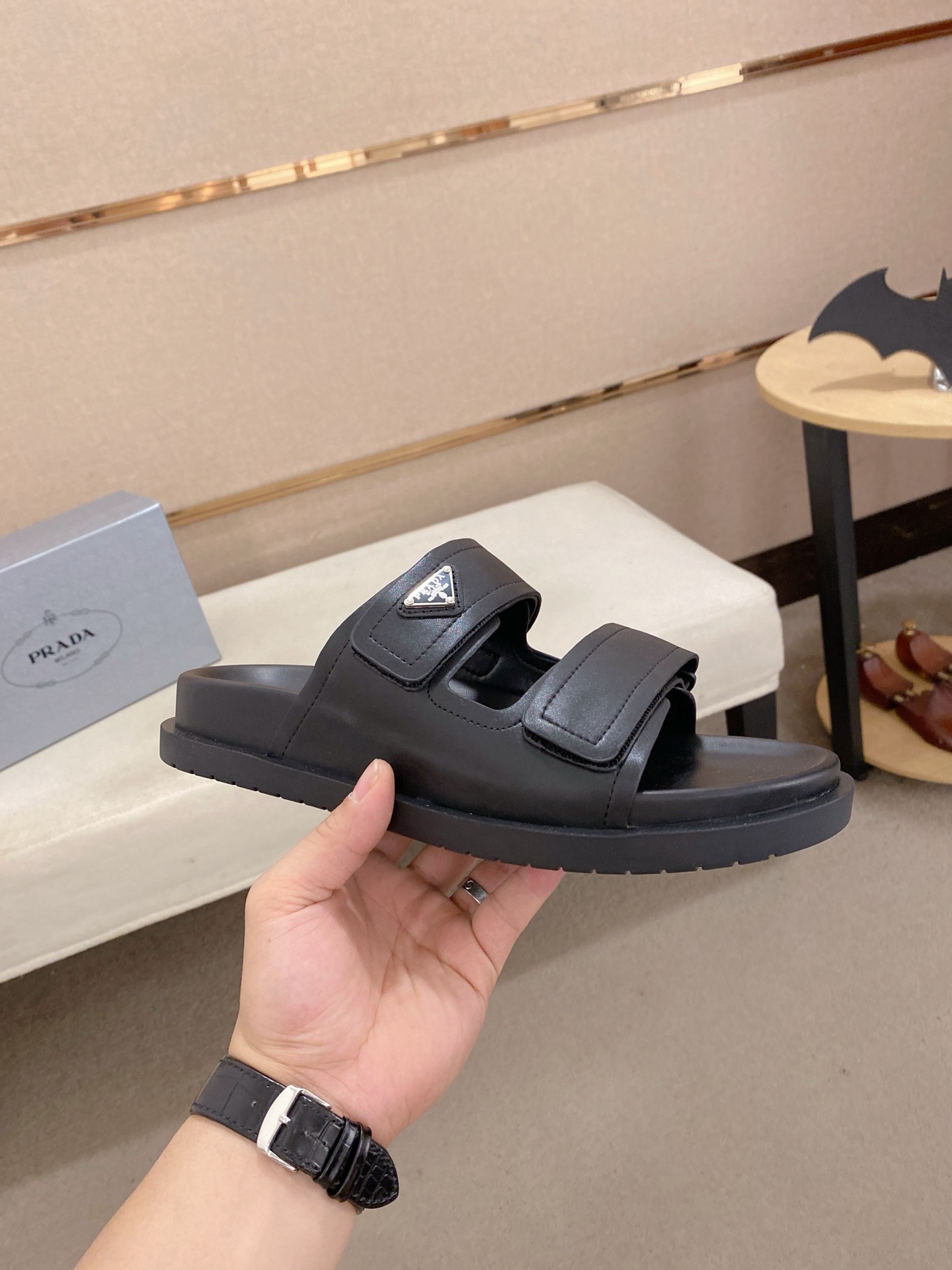 Prada Men's Leather Sandals with Adjustable Straps, Sizes 38-44 - Premium Quality 6 i1744444161510 197 0 4