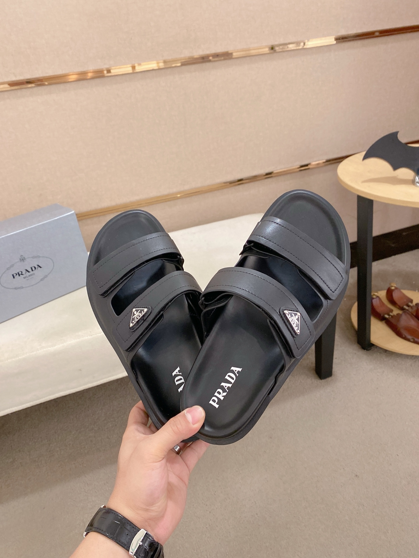 Prada Men's Leather Sandals with Adjustable Straps, Sizes 38-44 - Premium Quality 5 i1744444163228 8491 0 3