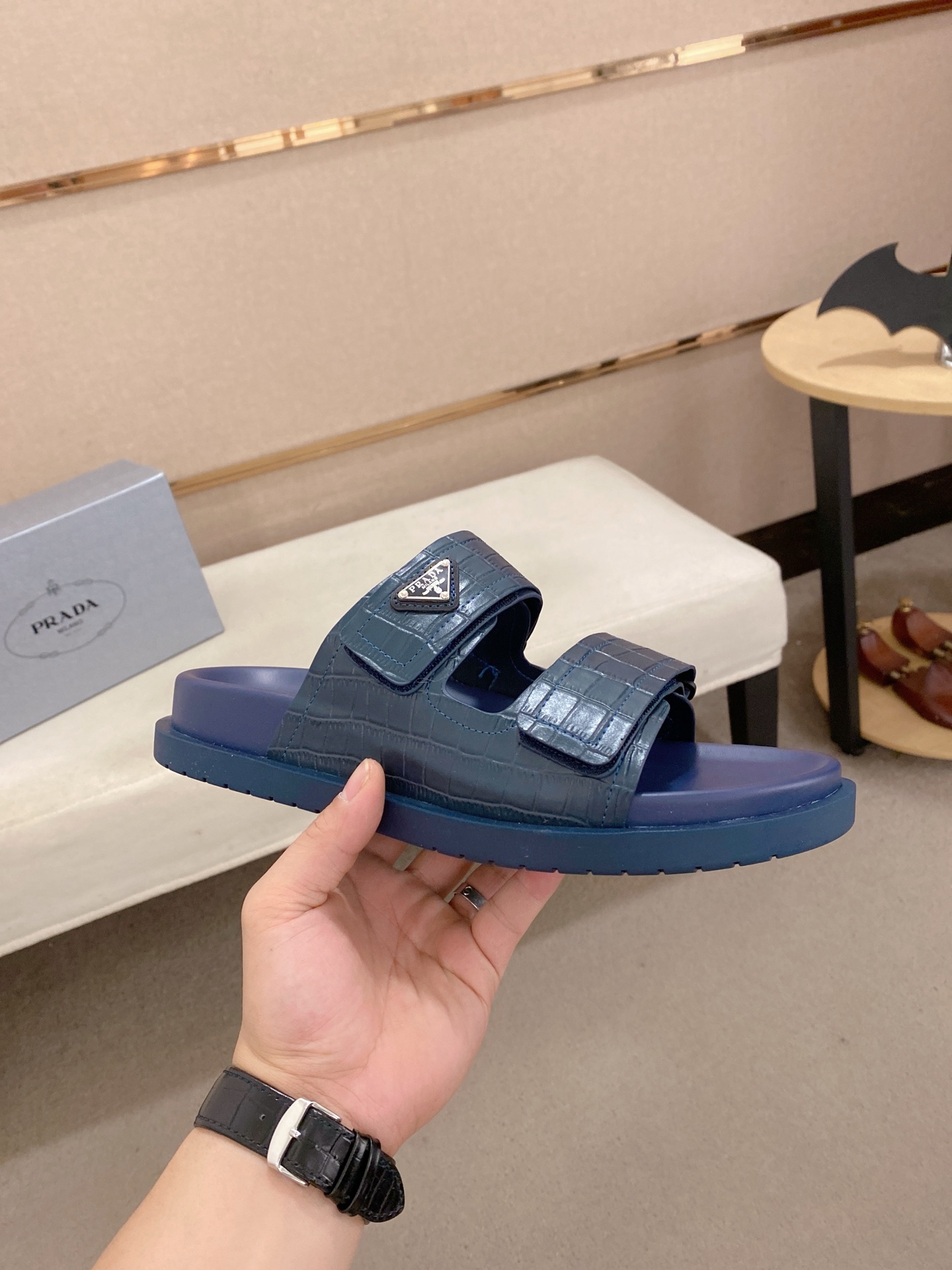 Prada Men's Leather Sandals | Comfortable & Stylish Summer Slides (Sizes 38-44) 5 i1744444316299 964 0 3