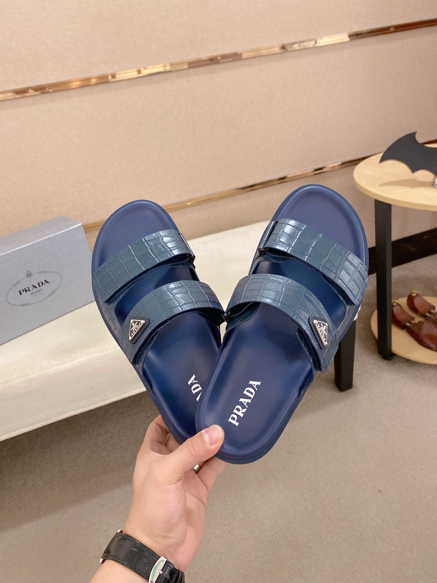 Prada Men's Leather Sandals | Comfortable & Stylish Summer Slides (Sizes 38-44) 6 i1744444316369 9546 0 4