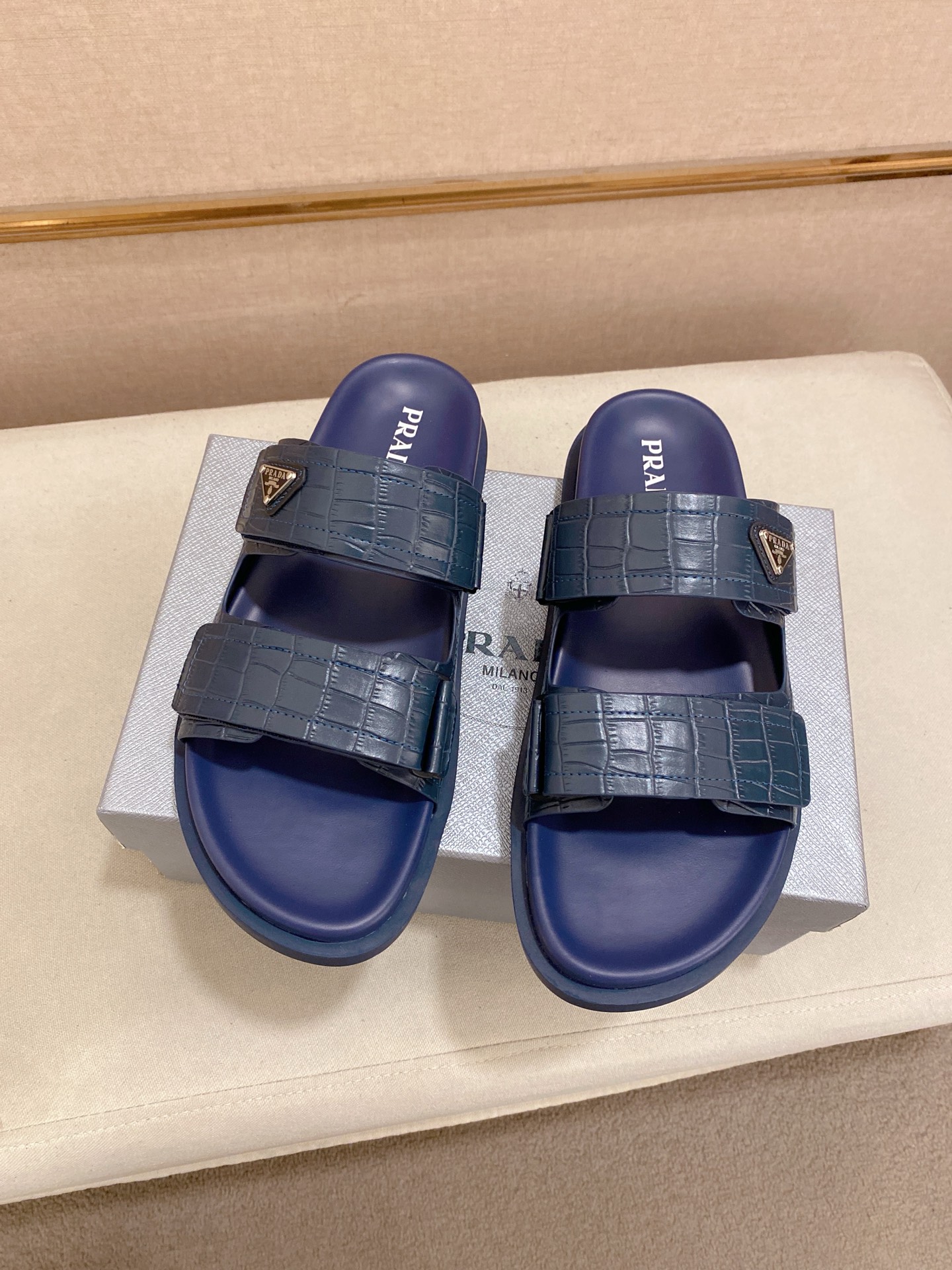 Prada Men's Leather Sandals | Comfortable & Stylish Summer Slides (Sizes 38-44) 7 i1744444316429 3434 0 5