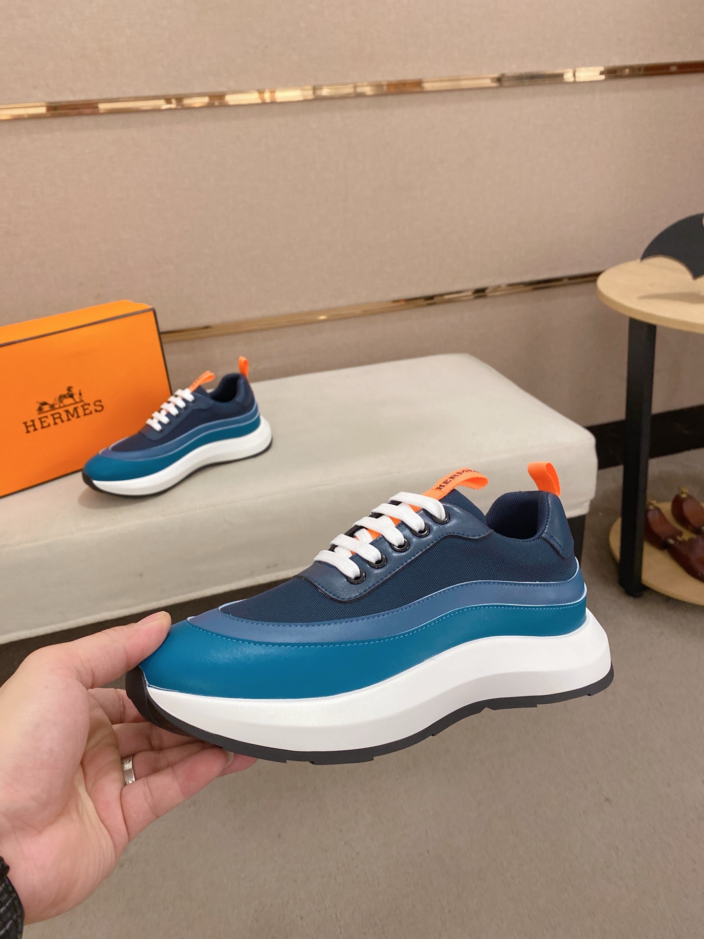 Hermes Men's Classic Sneakers - Italian Leather, Comfortable, Sizes 38-44 4 i1744526830008 3668 0 2
