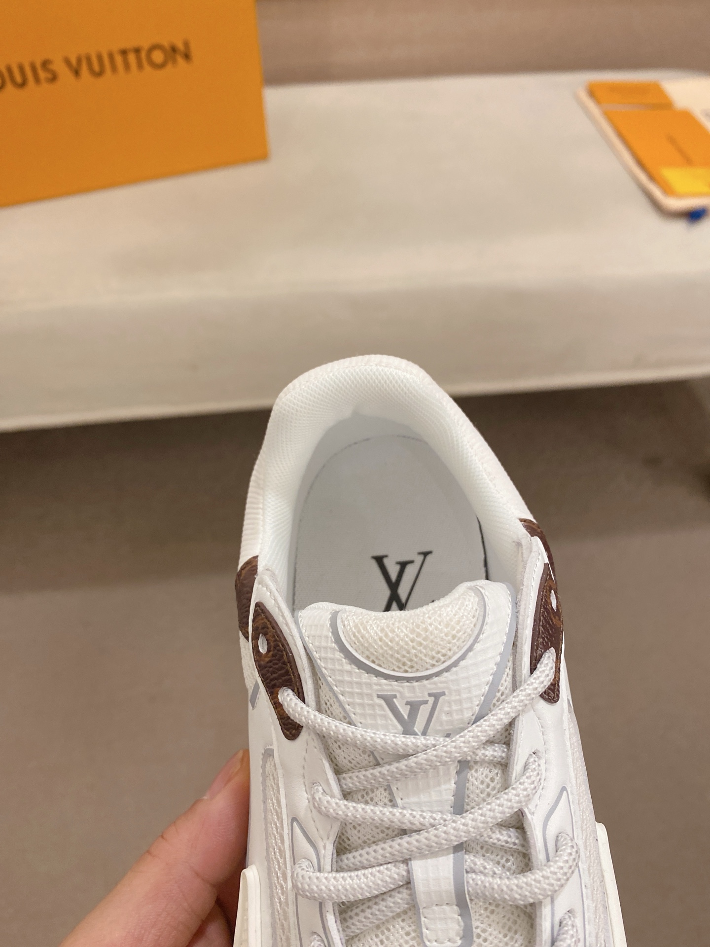 Louis Vuitton Olympia Couple Sneakers - Silver Trim, Mesh and Leather Accents 7 i1744613407128 1902 0 4