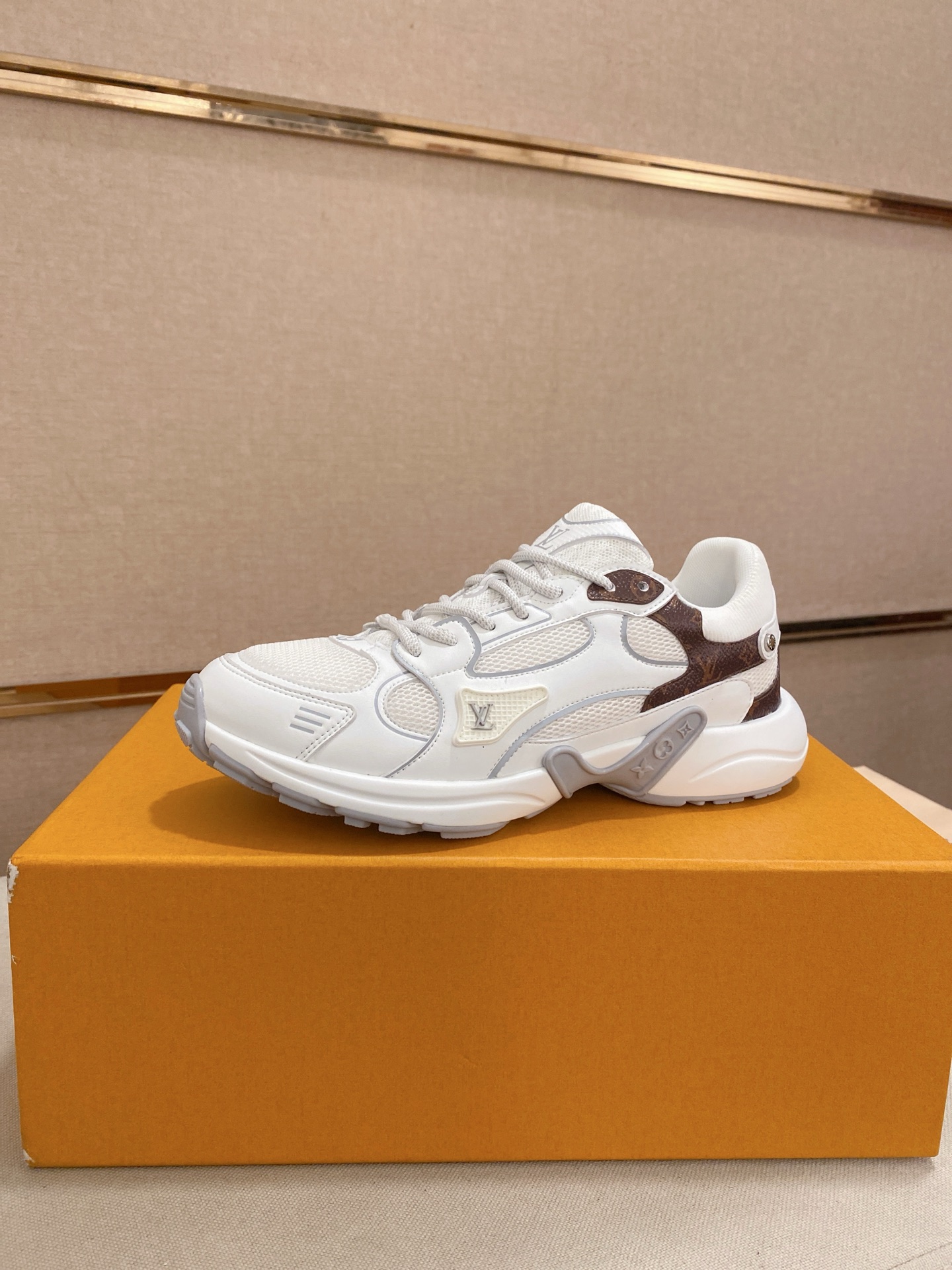 Louis Vuitton Olympia Couple Sneakers - Silver Trim, Mesh and Leather Accents 2 i1744613407170 8685 0 0