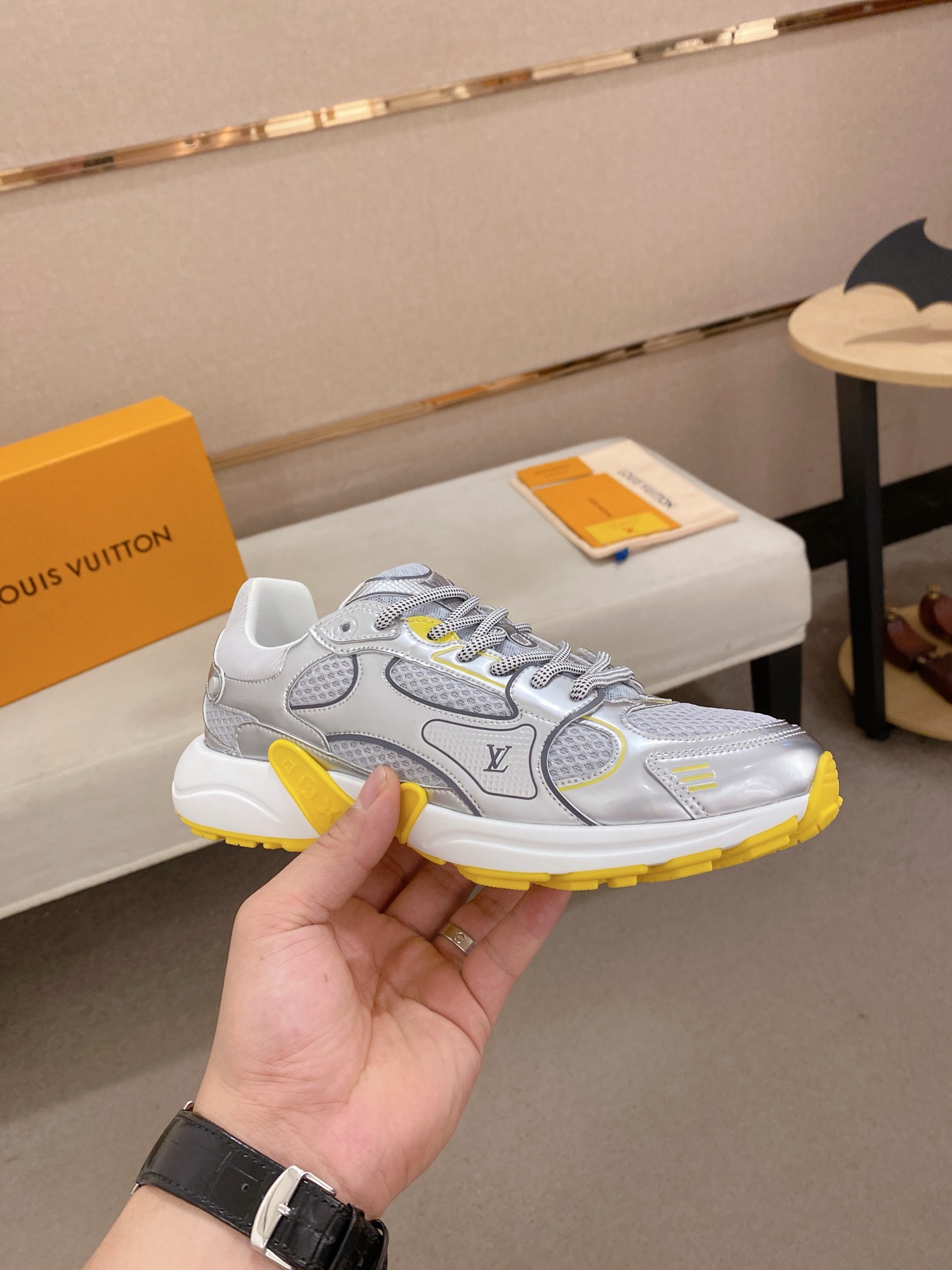 Louis Vuitton Olympia Sneakers - Silver, Couple Style, Casual, Sporty, Run Shoes 5 i1744613432889 3904 0 3