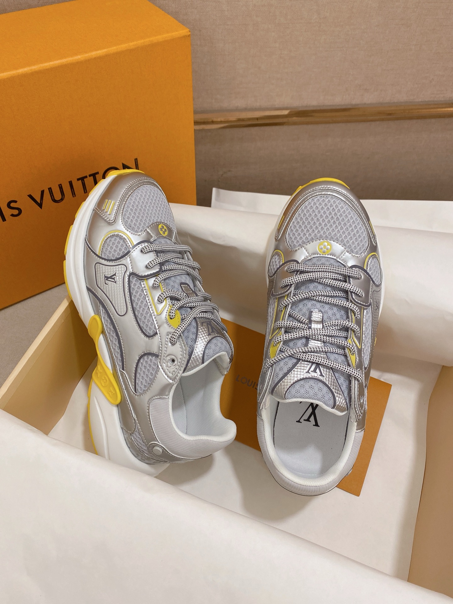 Louis Vuitton Olympia Sneakers - Silver, Couple Style, Casual, Sporty, Run Shoes 6 i1744613436327 1514 0 8