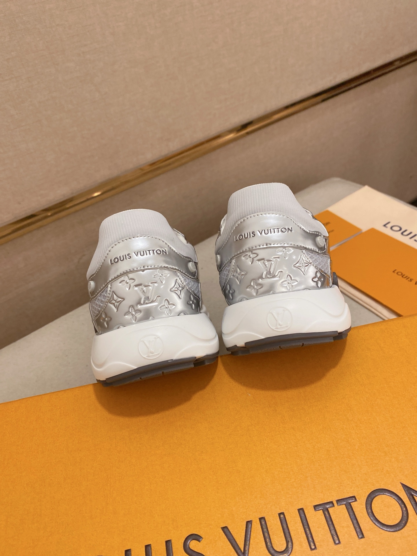 Louis Vuitton Olympia Silver Sneakers - Monogram Detail, Couple Style, Sport Shoes 9 i1744613474188 5779 0 6