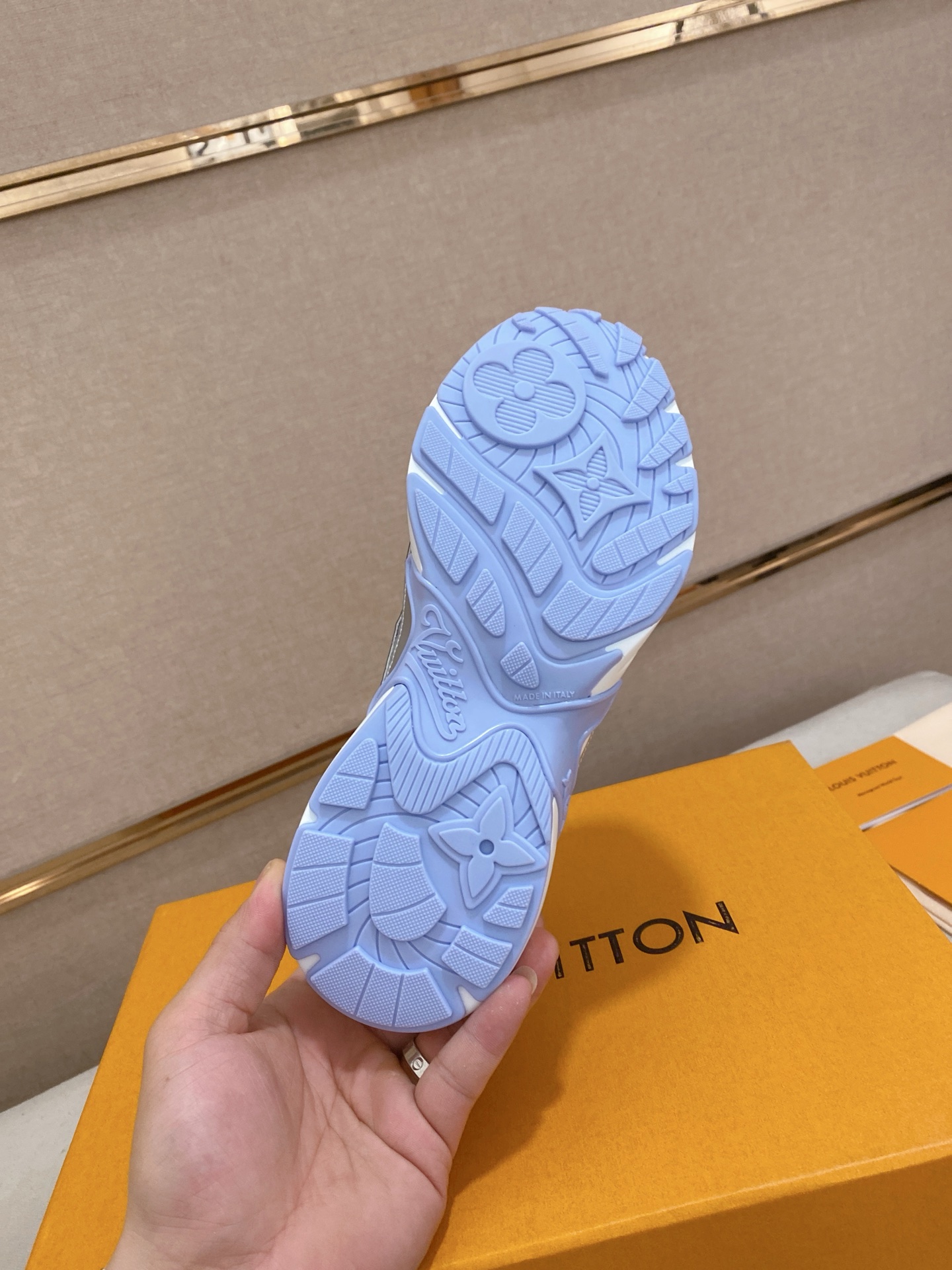 Louis Vuitton Olympia Silver Sneakers Couple Style Mesh and Metallic Leather 10 i1744613496646 9609 0 7