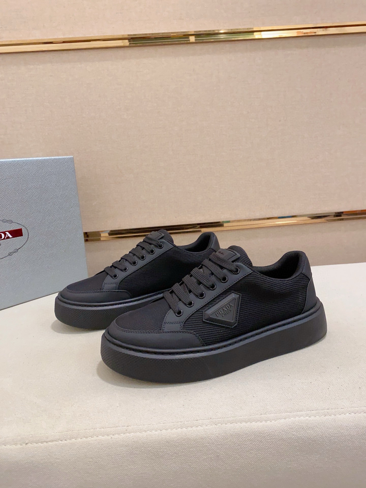 Prada Men's Leather Sneakers,New Arrivals,Breathable Mesh,Sizes 38-44 7 i1744618863224 1951 0 5