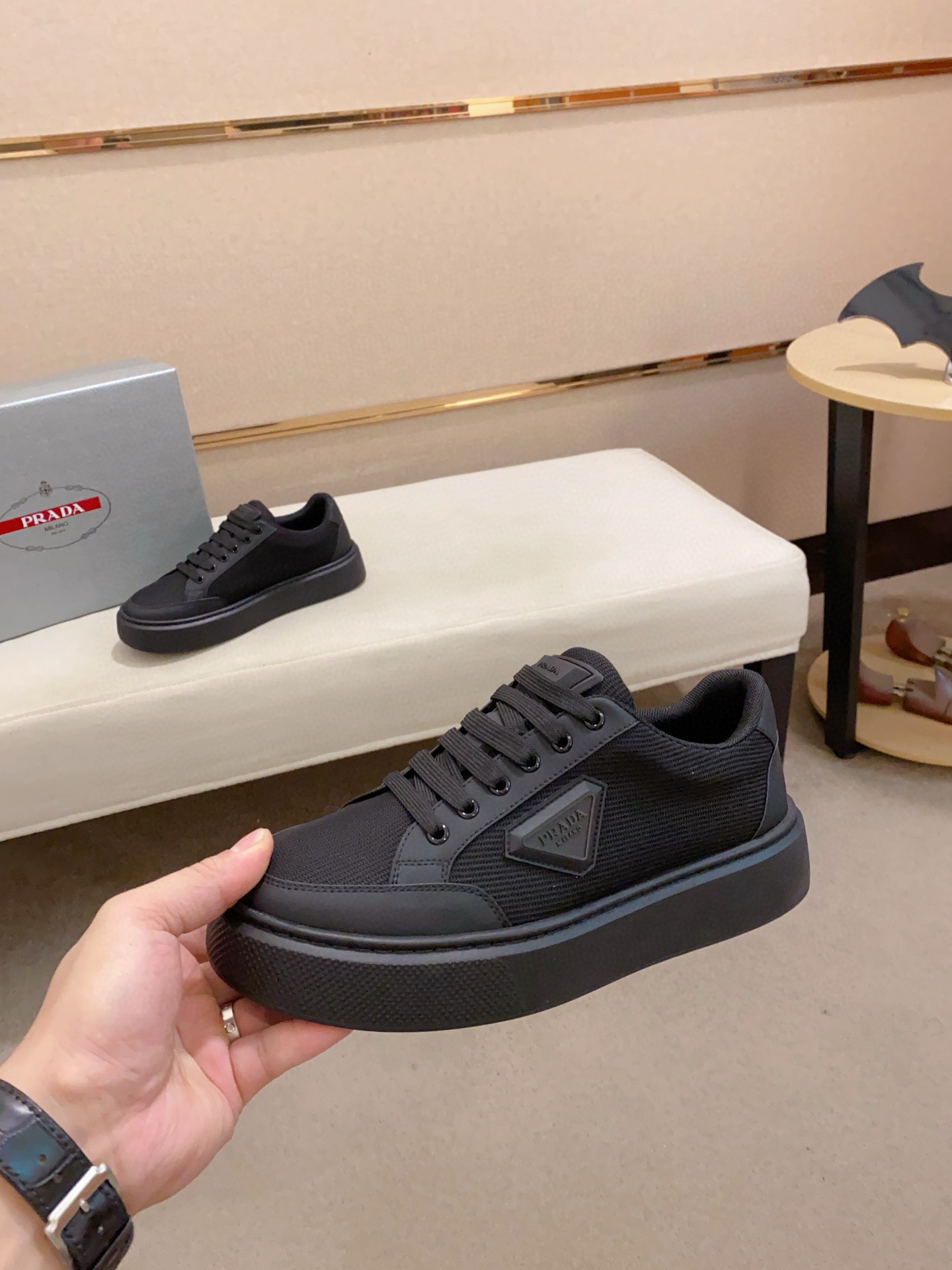 Prada Men's Leather Sneakers,New Arrivals,Breathable Mesh,Sizes 38-44 4 i1744618863224 6953 0 2