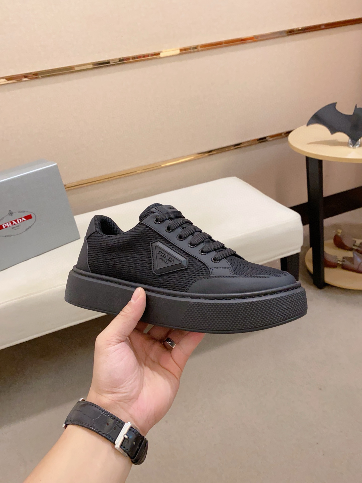 Prada Men's Leather Sneakers,New Arrivals,Breathable Mesh,Sizes 38-44 5 i1744618864268 7984 0 3