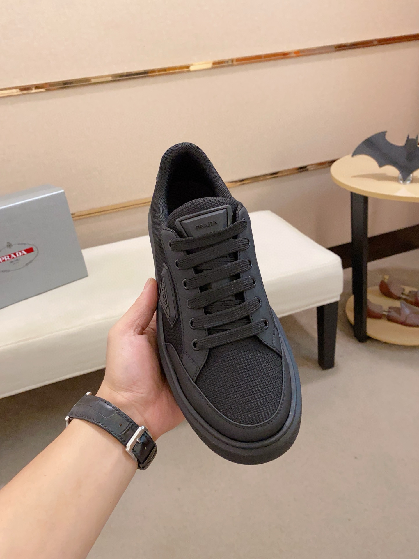 Prada Men's Leather Sneakers,New Arrivals,Breathable Mesh,Sizes 38-44 3 i1744618864270 597 0 1