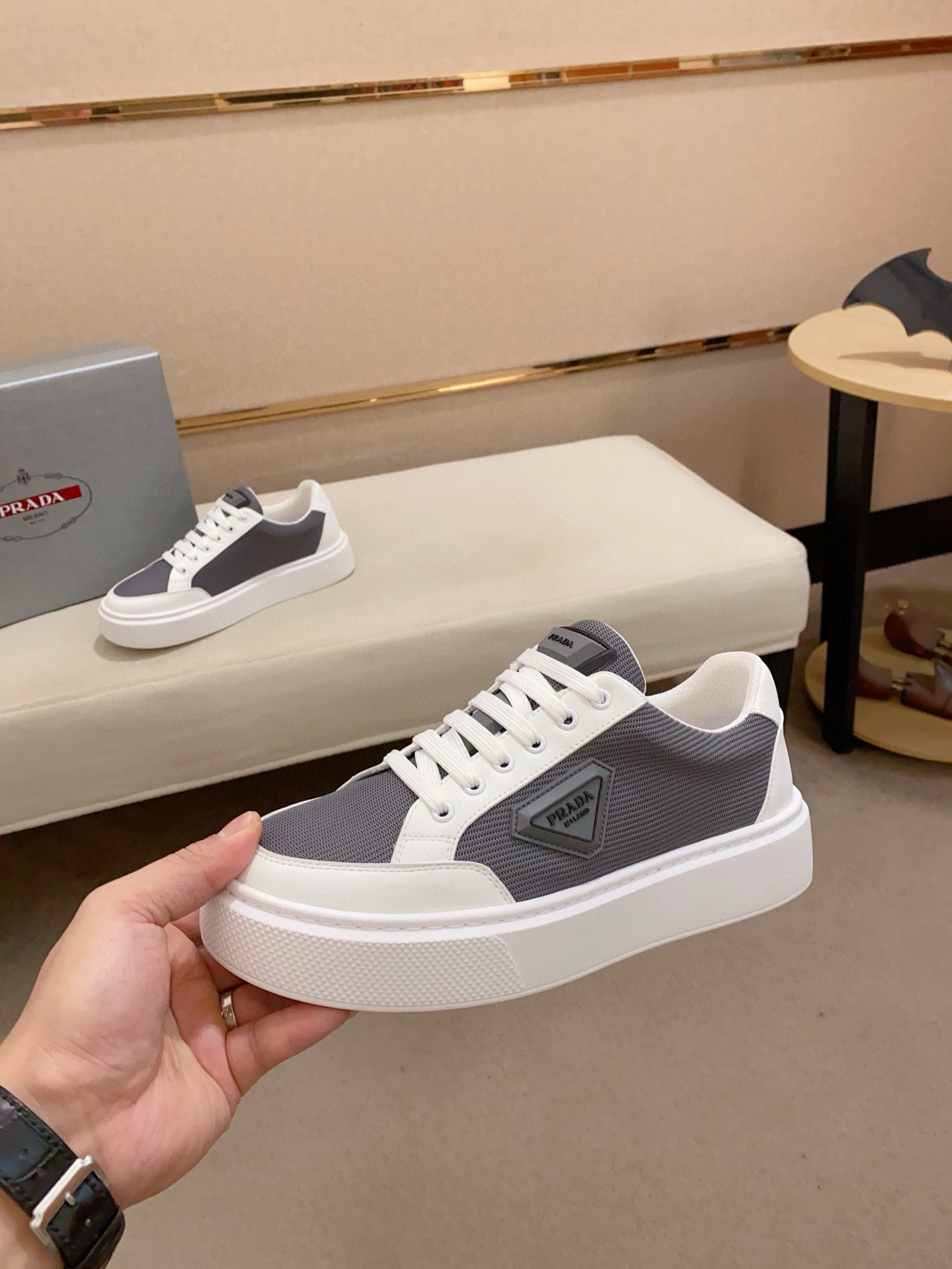 Prada Men's Leather Sneakers - Stylish, Comfortable, and High-Quality Footwear 4 i1744618911907 7485 0 2
